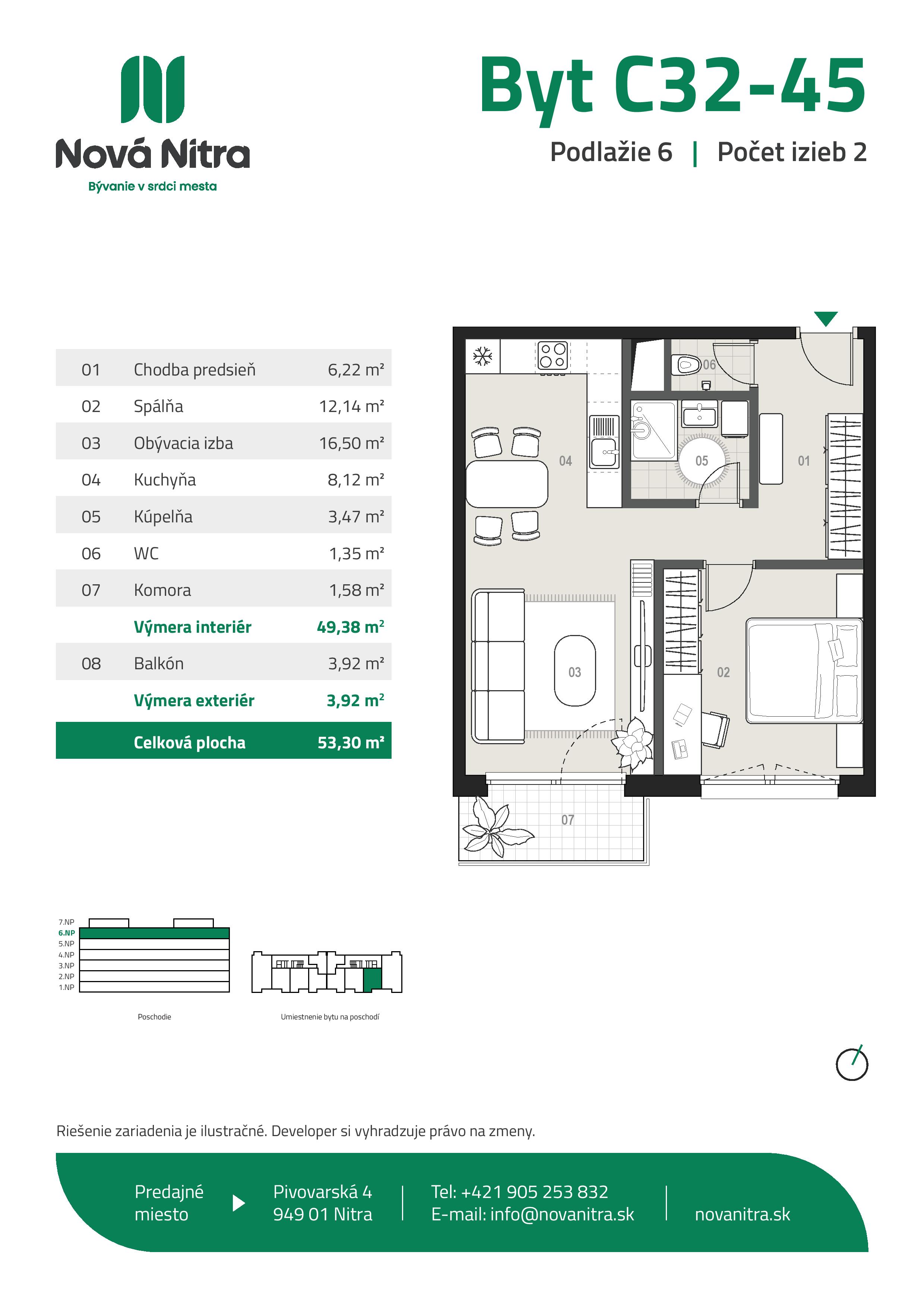 Nová Nitra - C32-45 - Pôdorys
