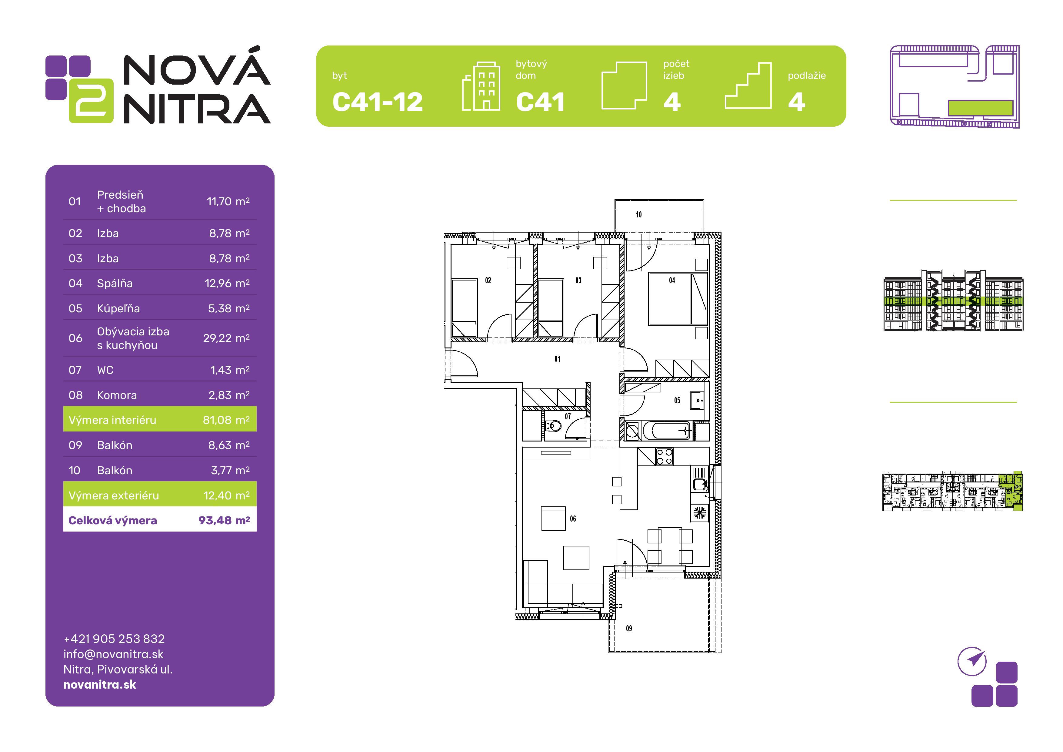 Nová Nitra - C41-12 - Pôdorys