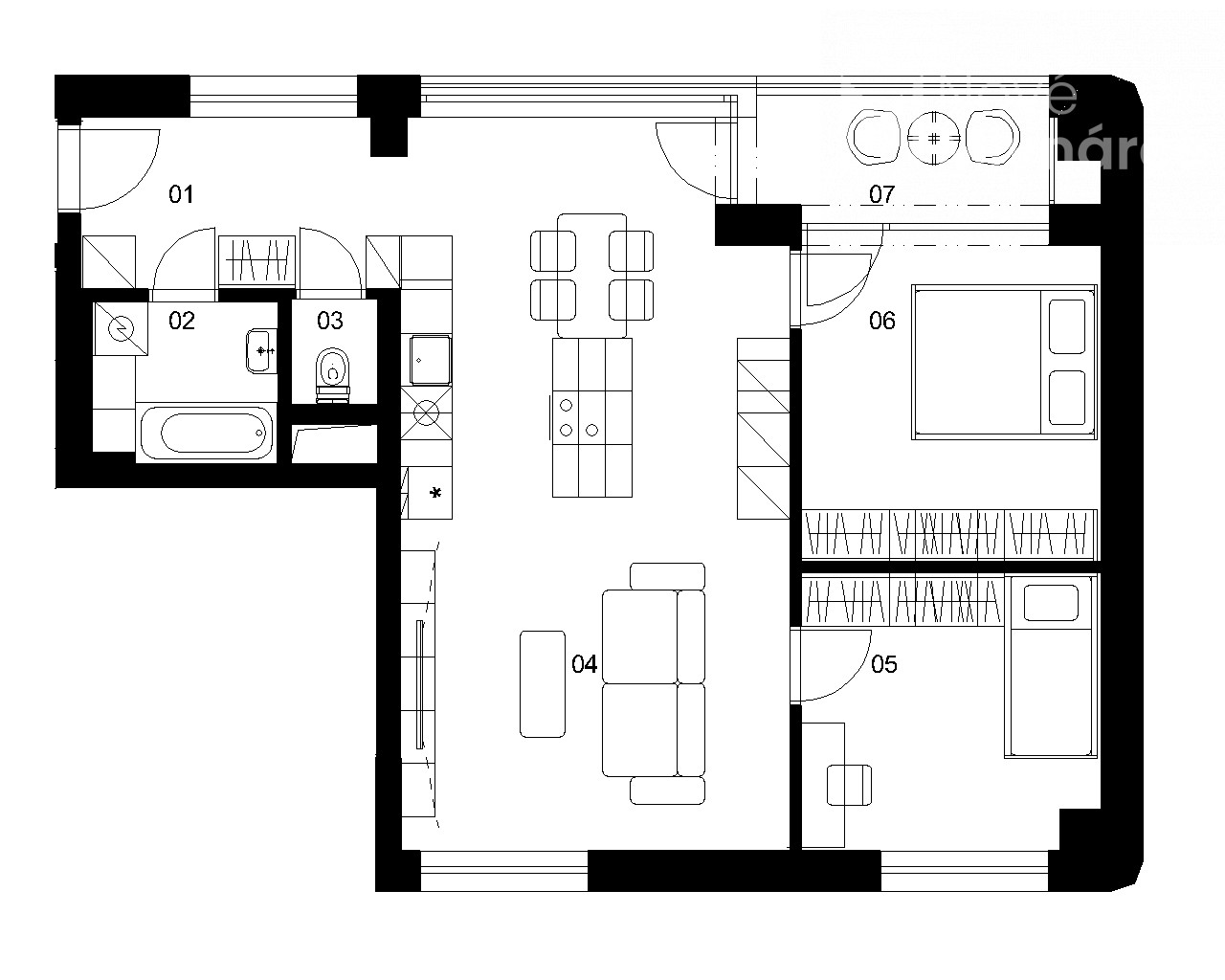 Nové Mlynárce - A4G - Pôdorys