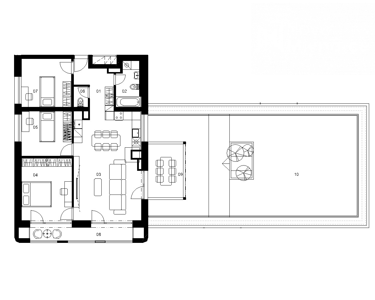 Nové Mlynárce - D5B - Pôdorys