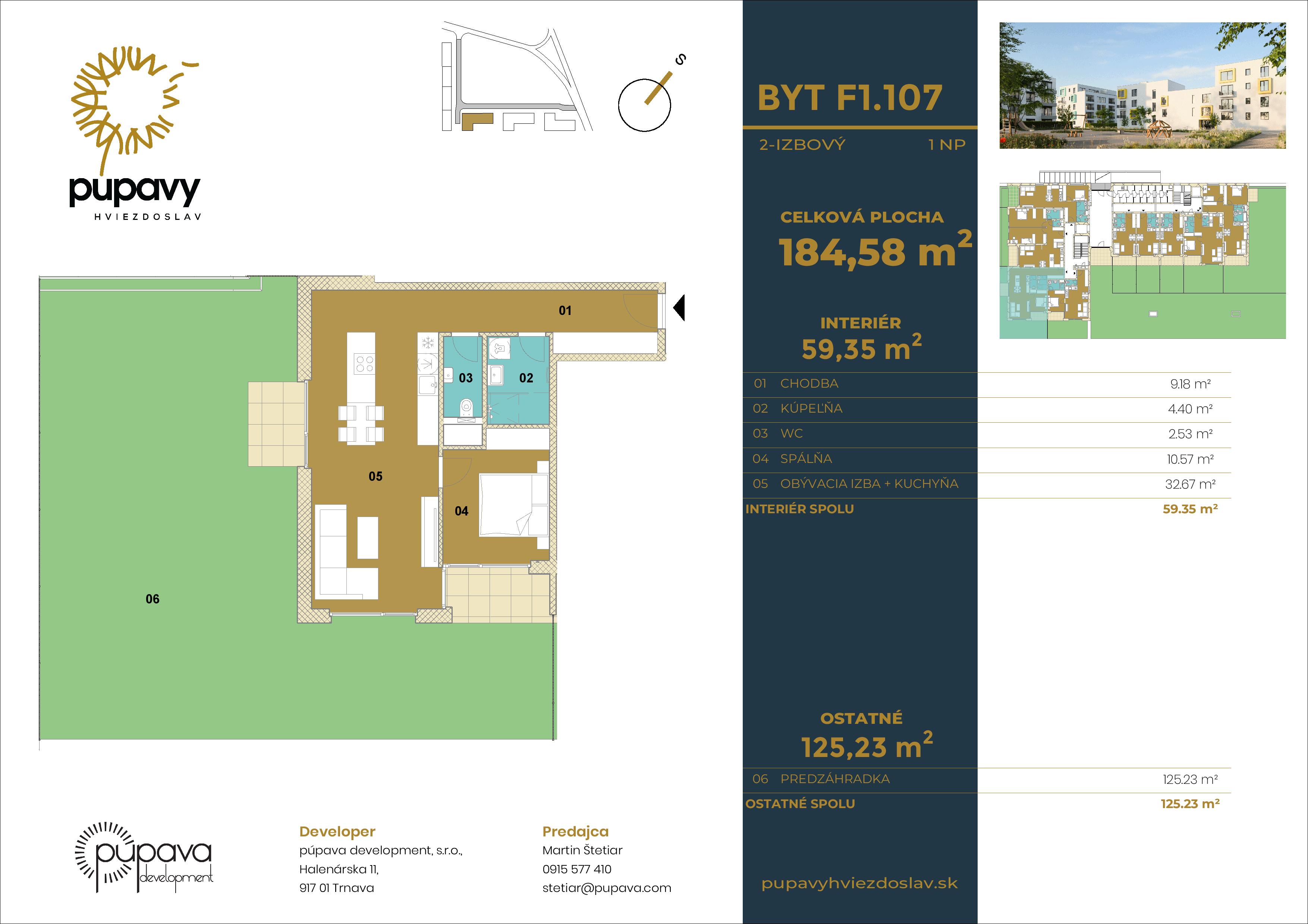 Púpavy Hviezdoslav - F1-107 - Pôdorys
