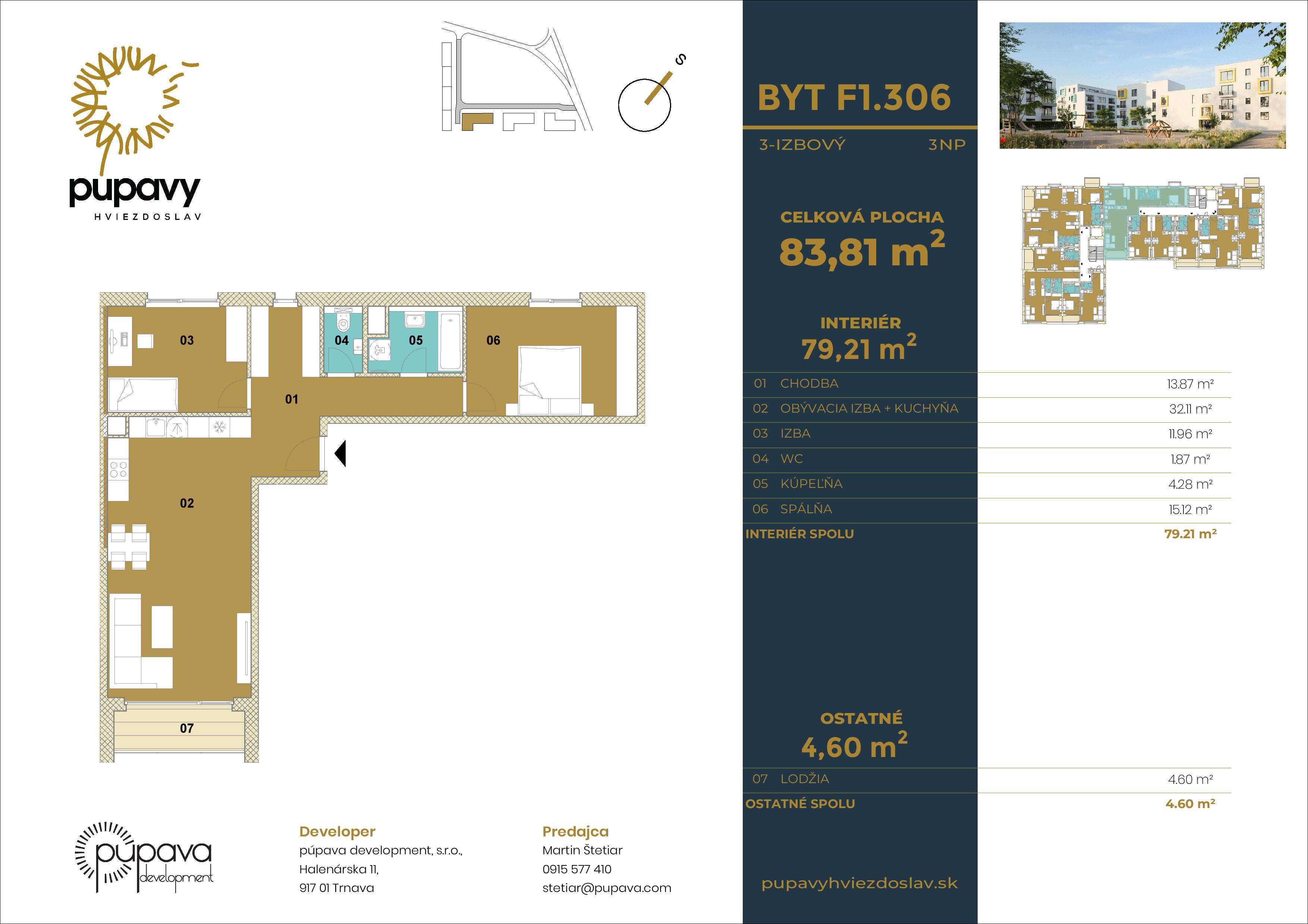 Púpavy Hviezdoslav - F1-306 - Pôdorys