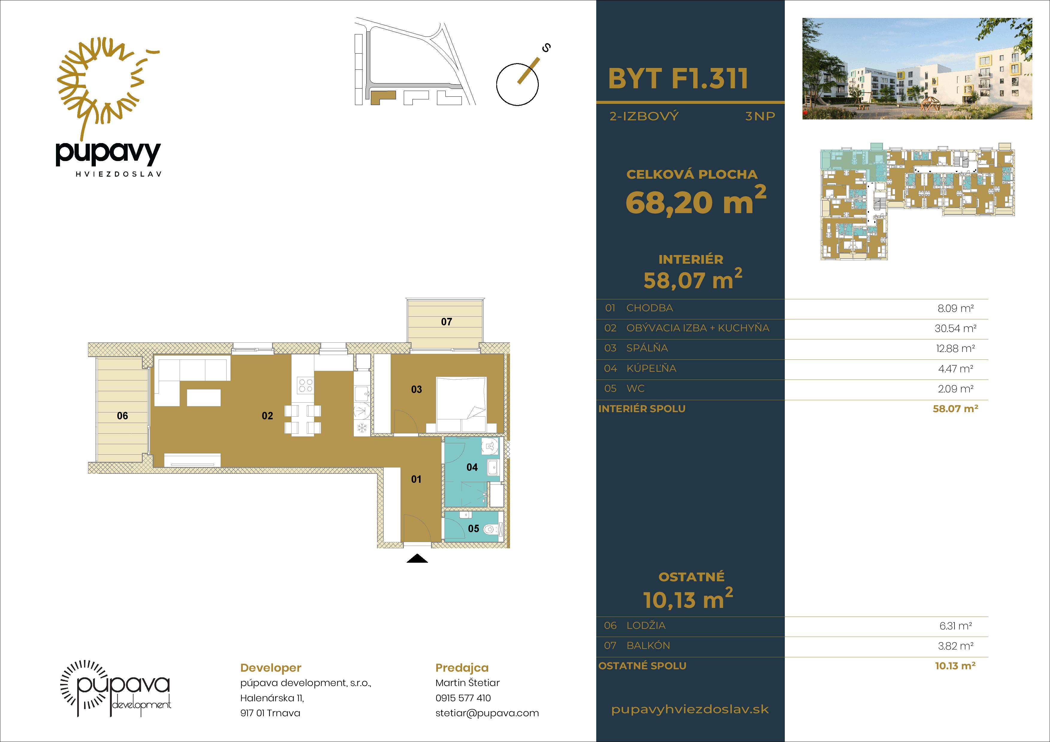 Púpavy Hviezdoslav - F1-311 - Pôdorys