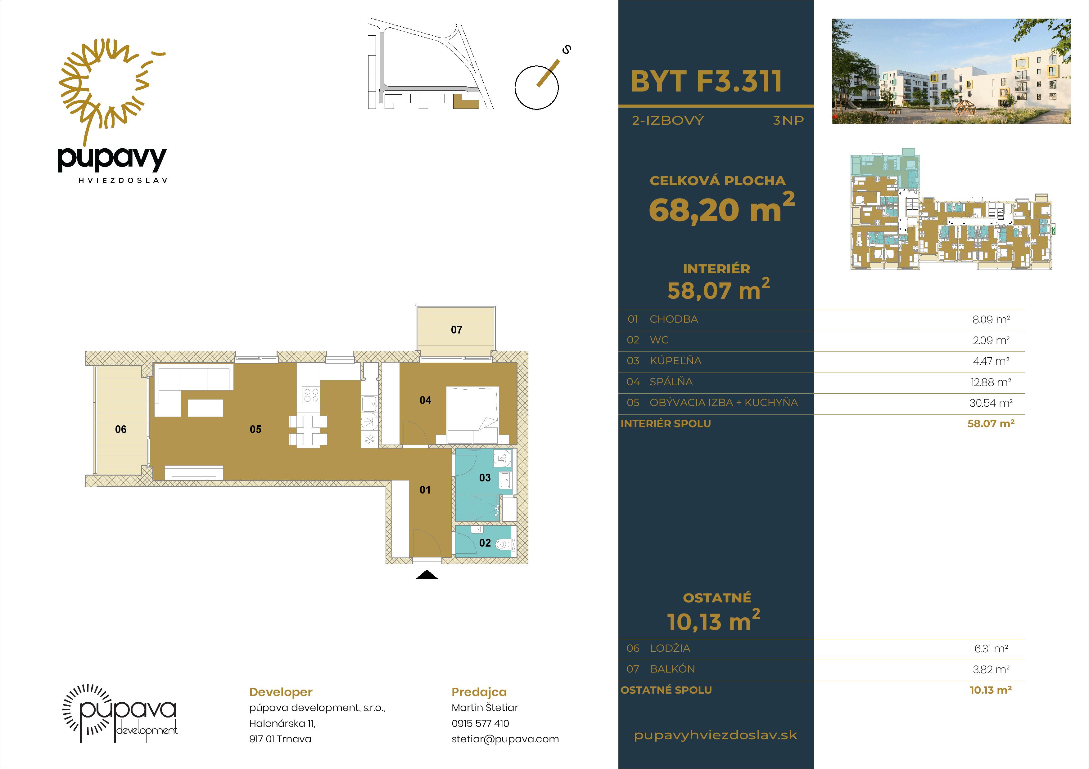 Púpavy Hviezdoslav - F3-311 - Pôdorys