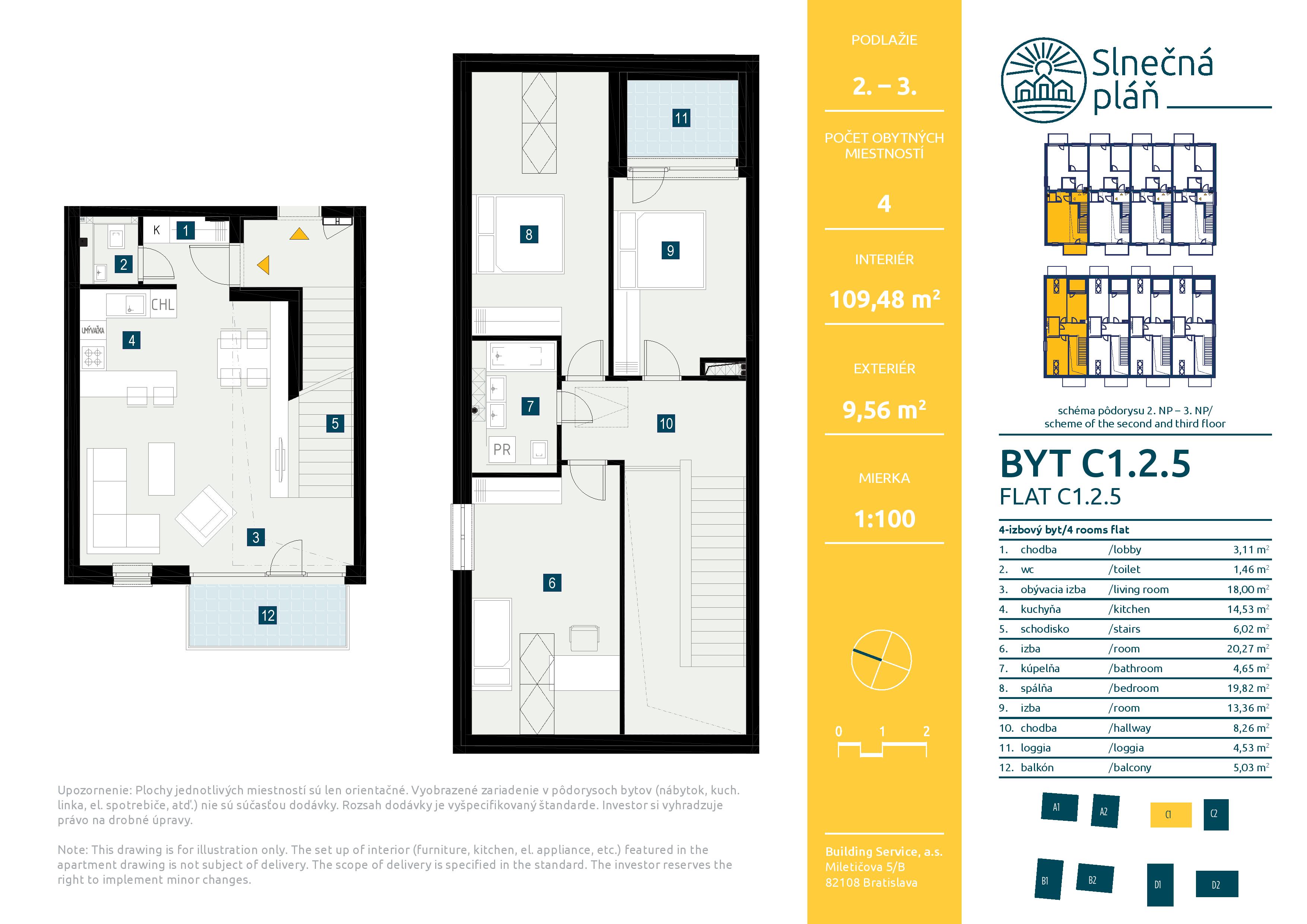 Slnečná pláň - C1.2.5 - Pôdorys