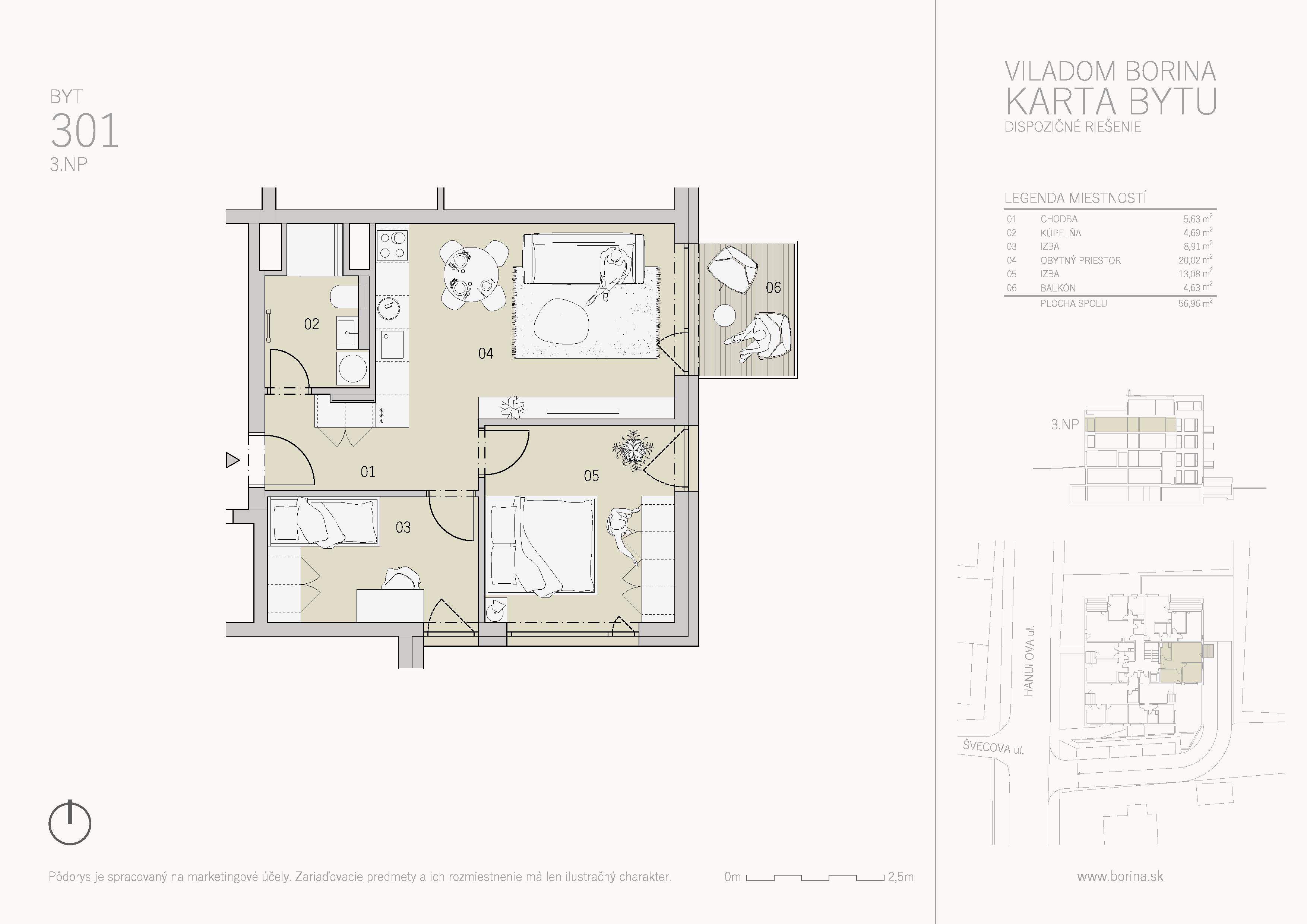 Viladom Borina - 301 - Pôdorys