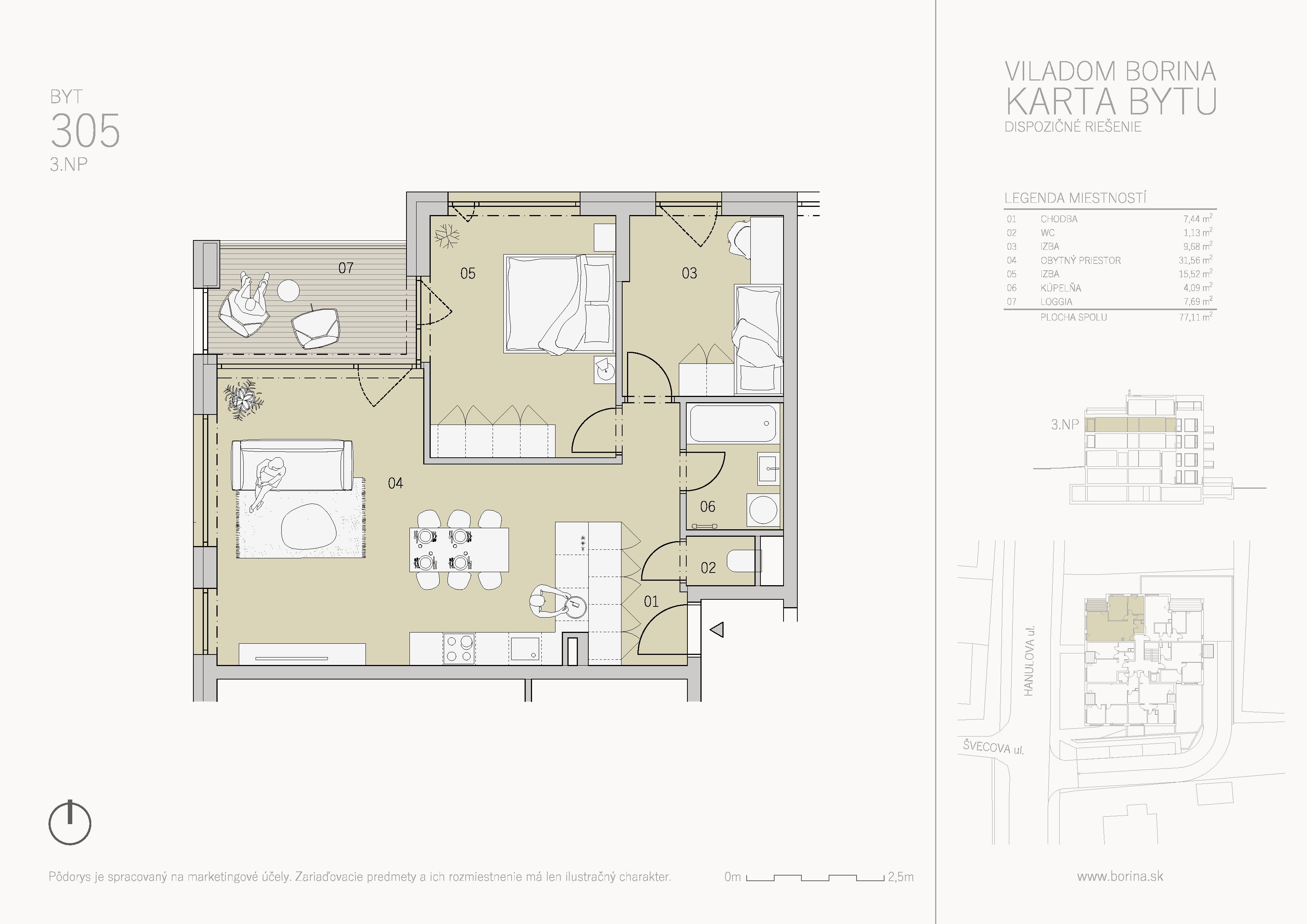 Viladom Borina - 305 - Pôdorys