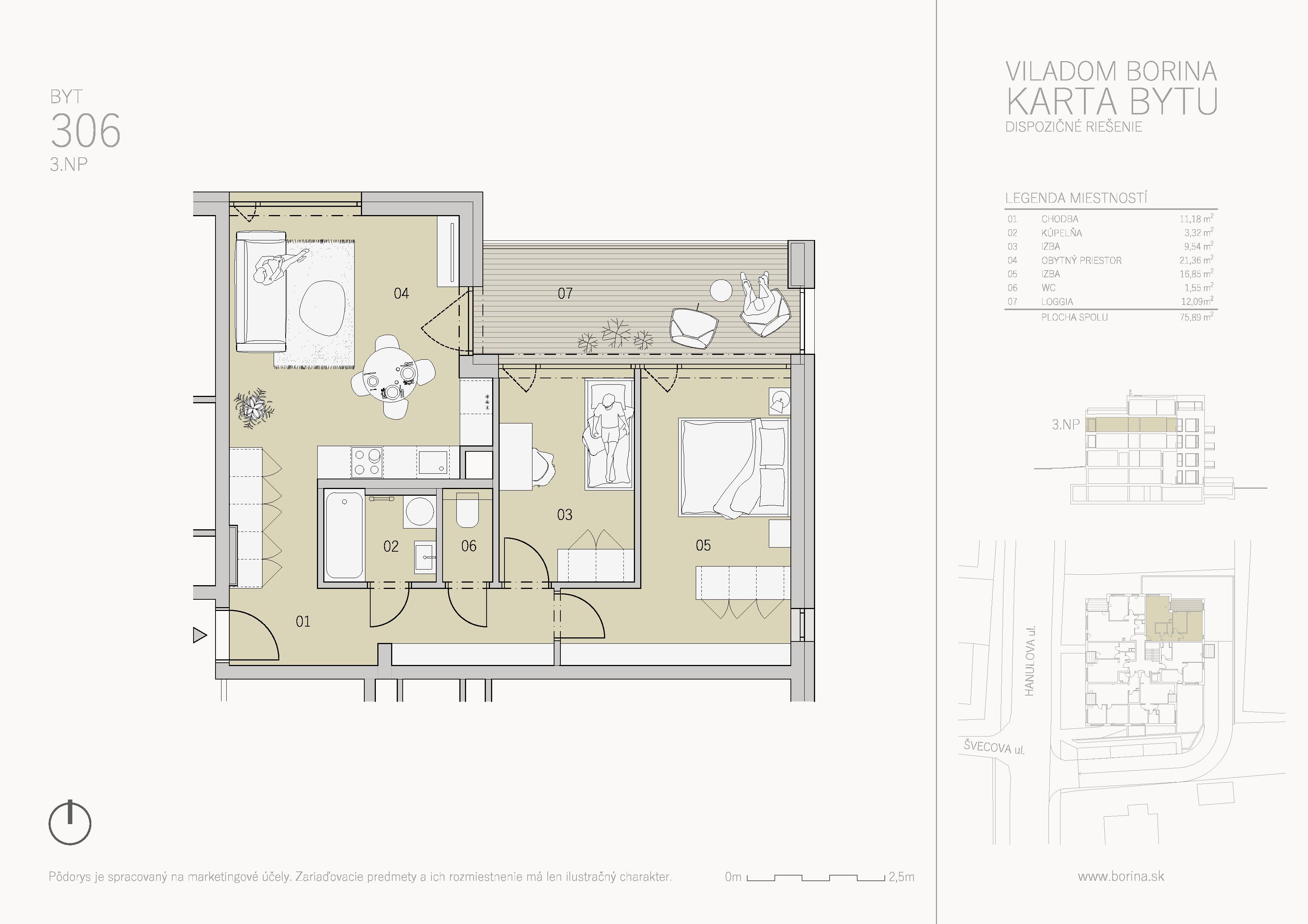 Viladom Borina - 306 - Pôdorys