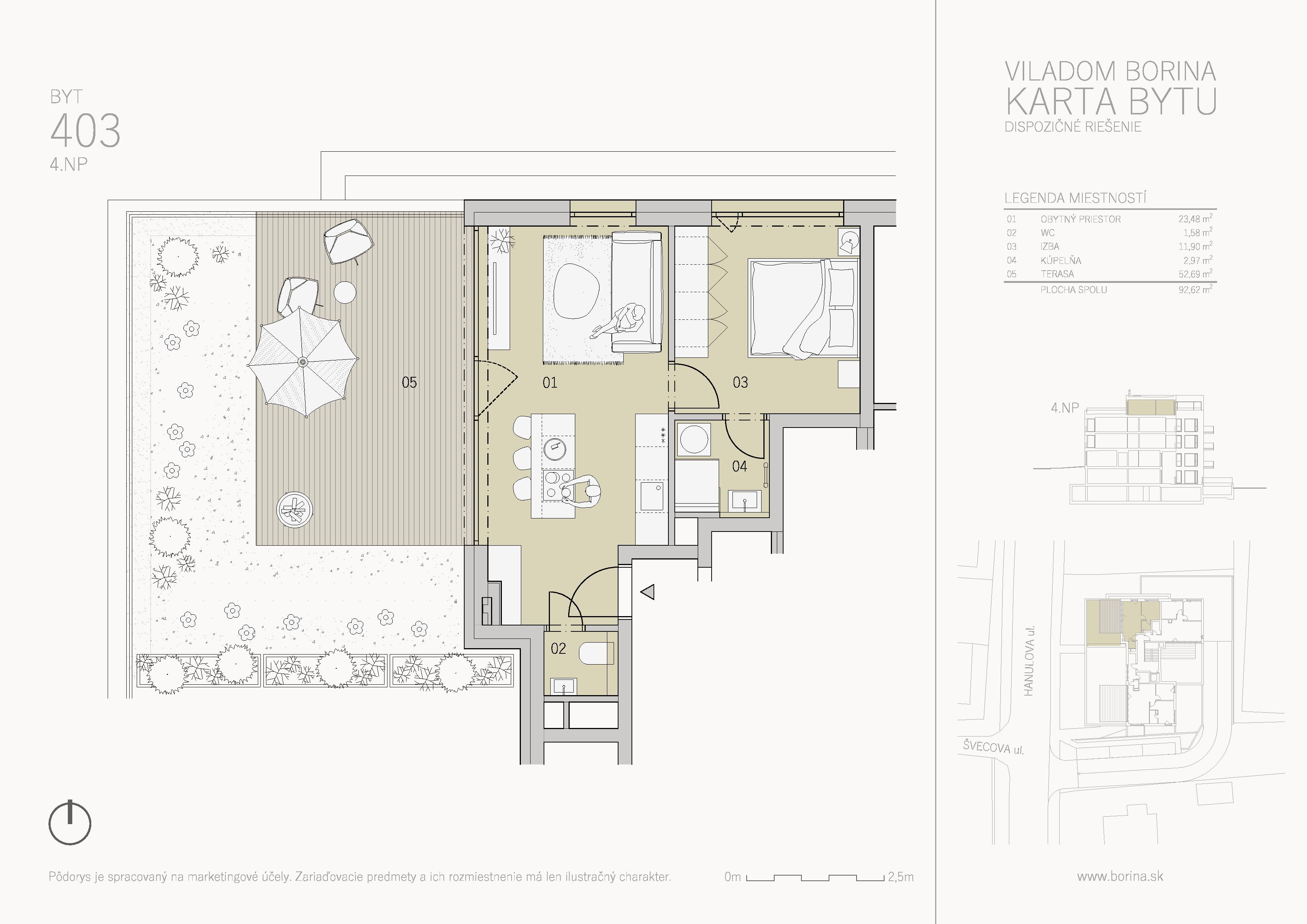 Viladom Borina - 403 - Pôdorys