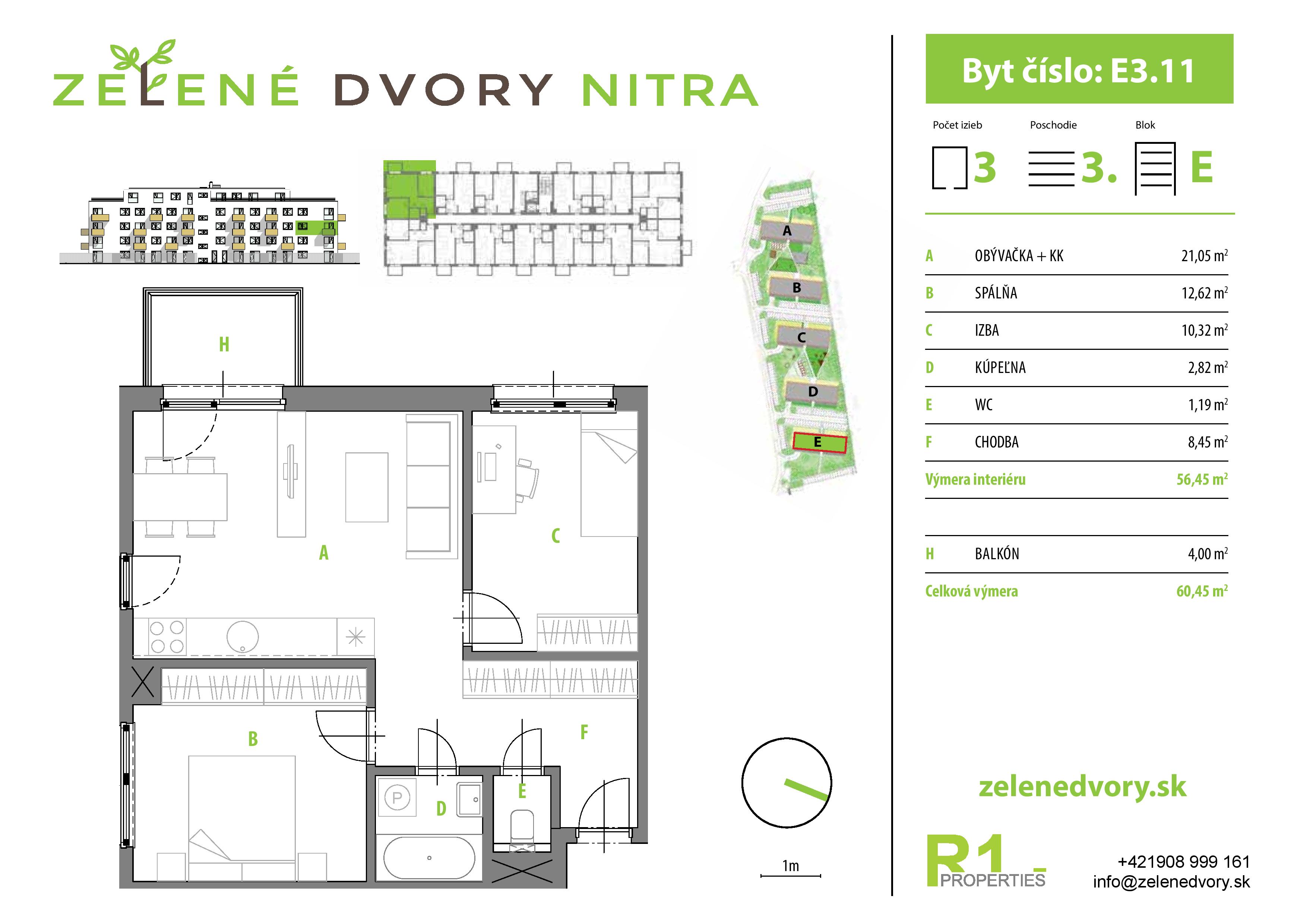 Zelené dvory - E3.11 - Pôdorys