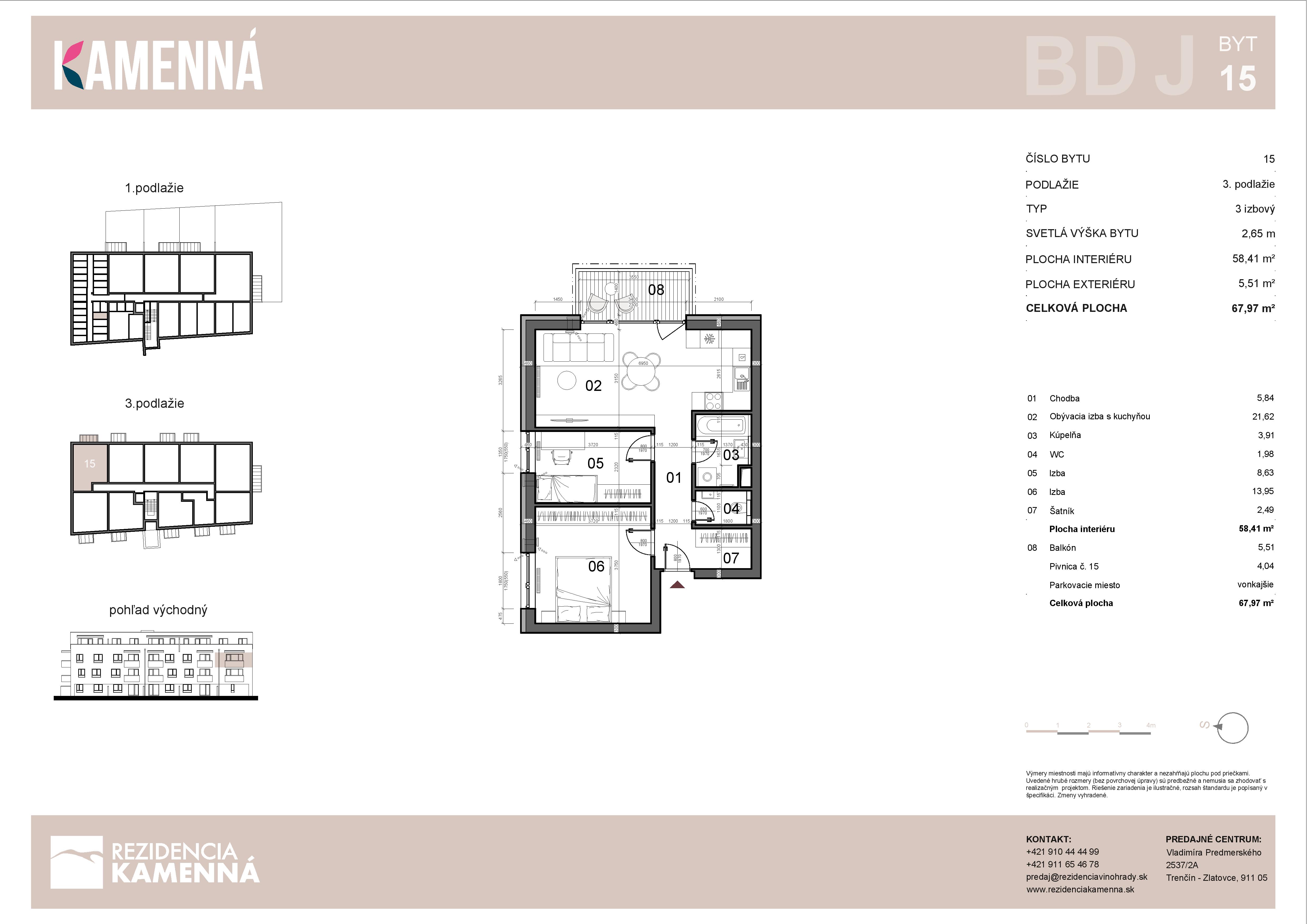Rezidencia Kamenná - J15 - Pôdorys
