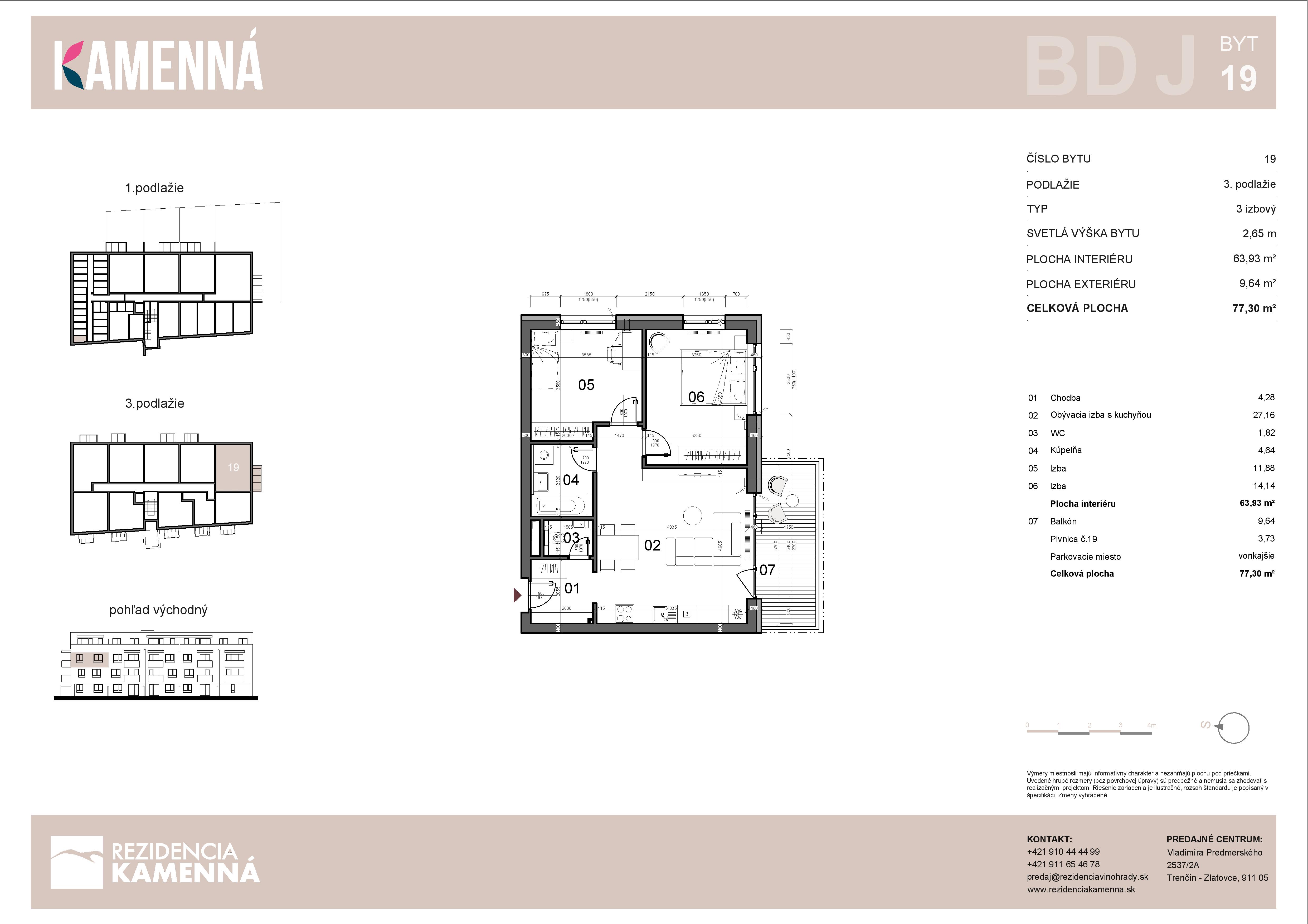 Rezidencia Kamenná - J19 - Pôdorys