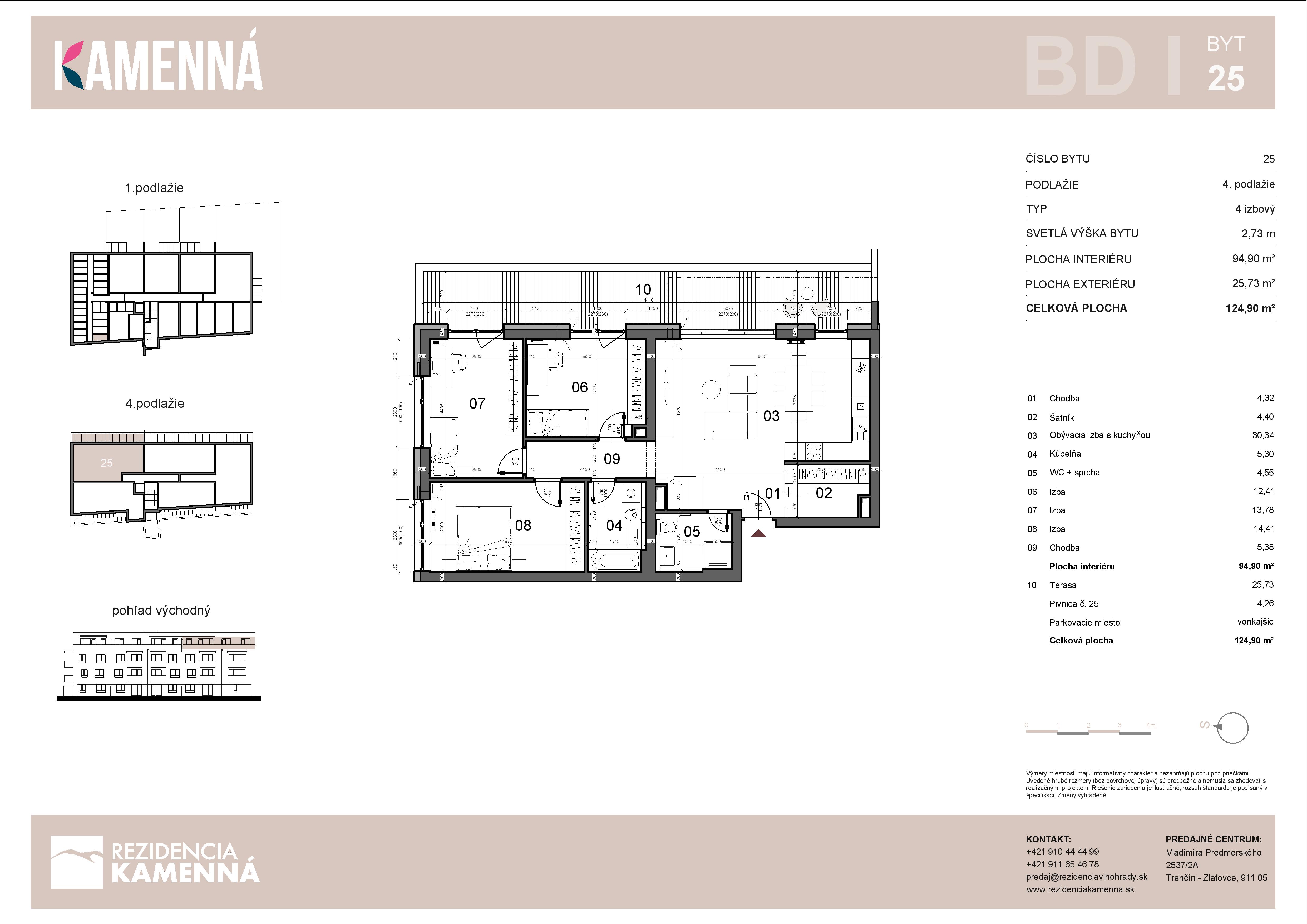 Rezidencia Kamenná - J25 - Pôdorys