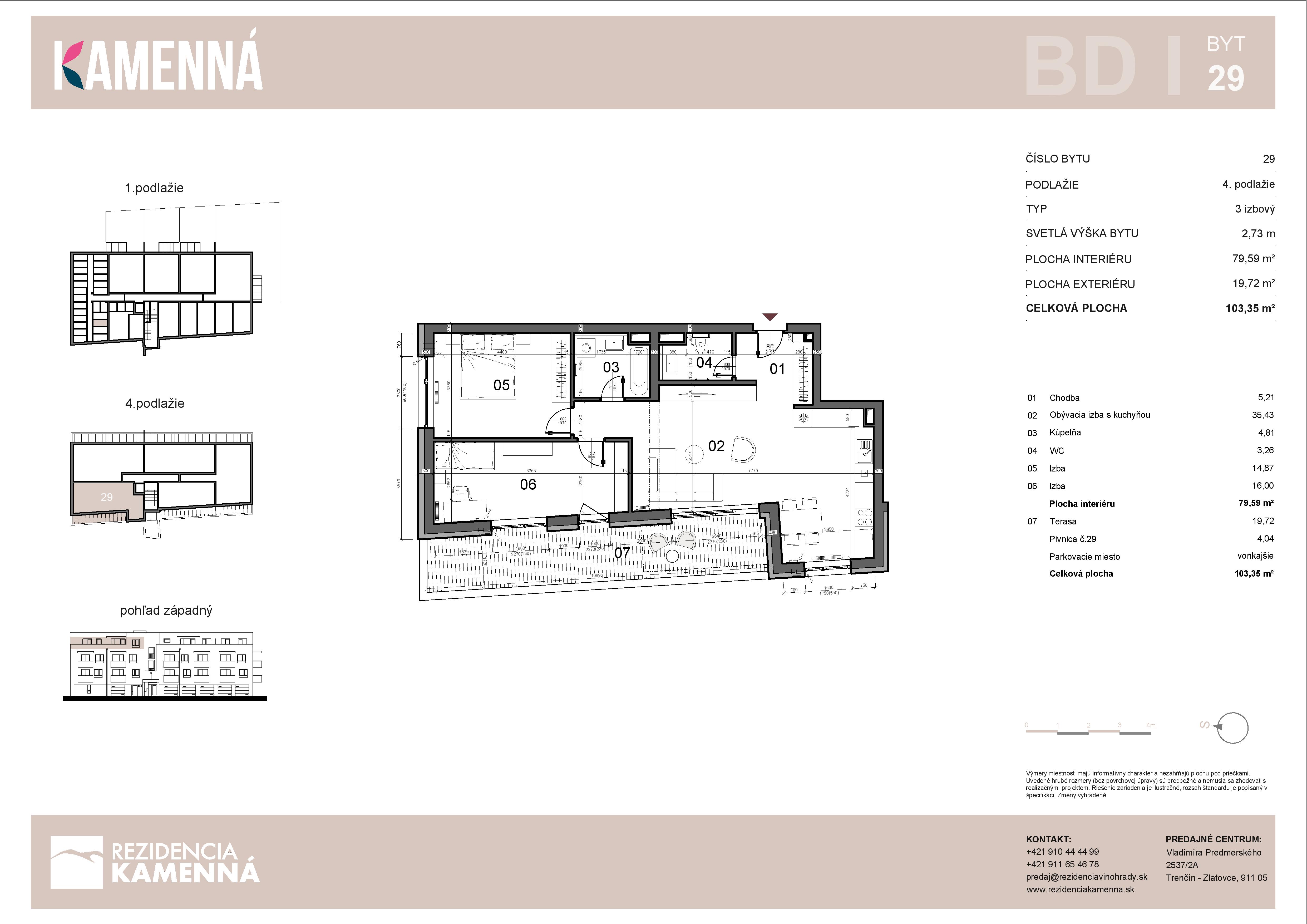 Rezidencia Kamenná - J29 - Pôdorys