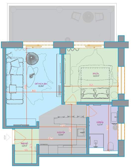 Konopište - G1 .01 Grand view - Pôdorys