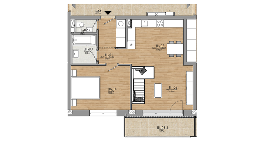 Rozálka - 2C - Pôdorys