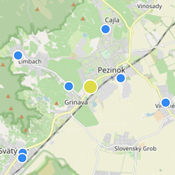 Vinice - map
