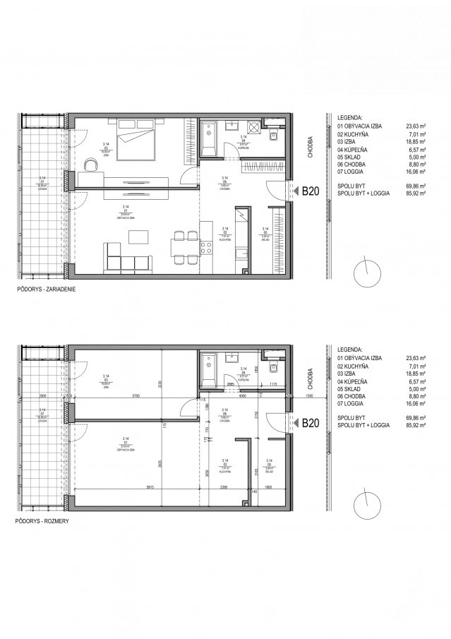 Blue Wave Riverside - B20 - Pôdorys