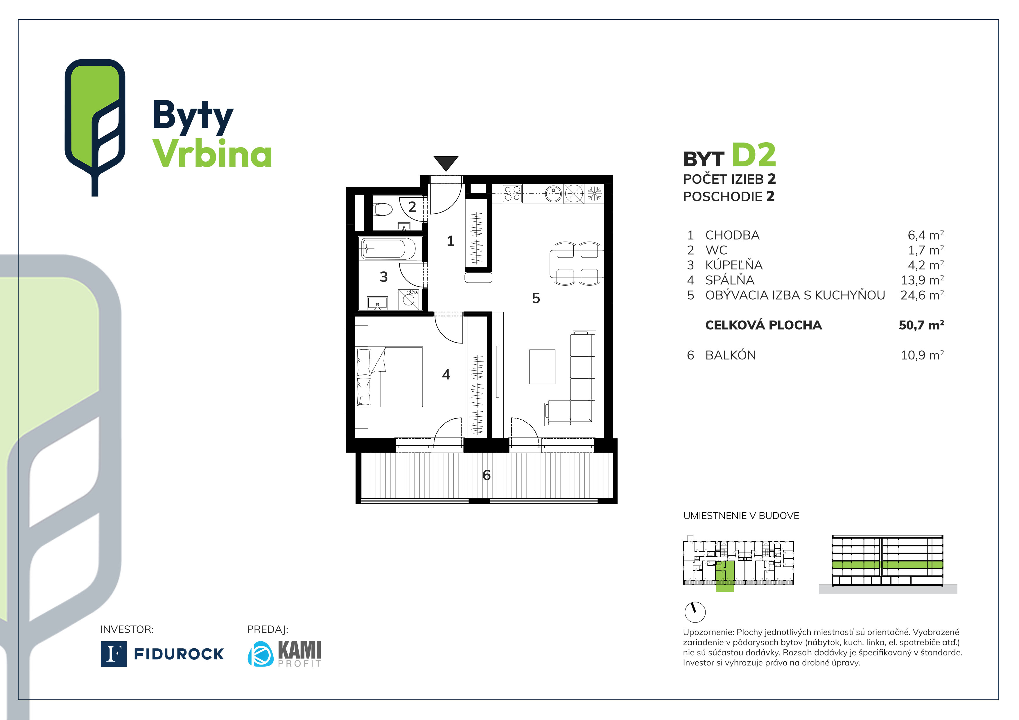 Byty Vrbina - D2 - Pôdorys
