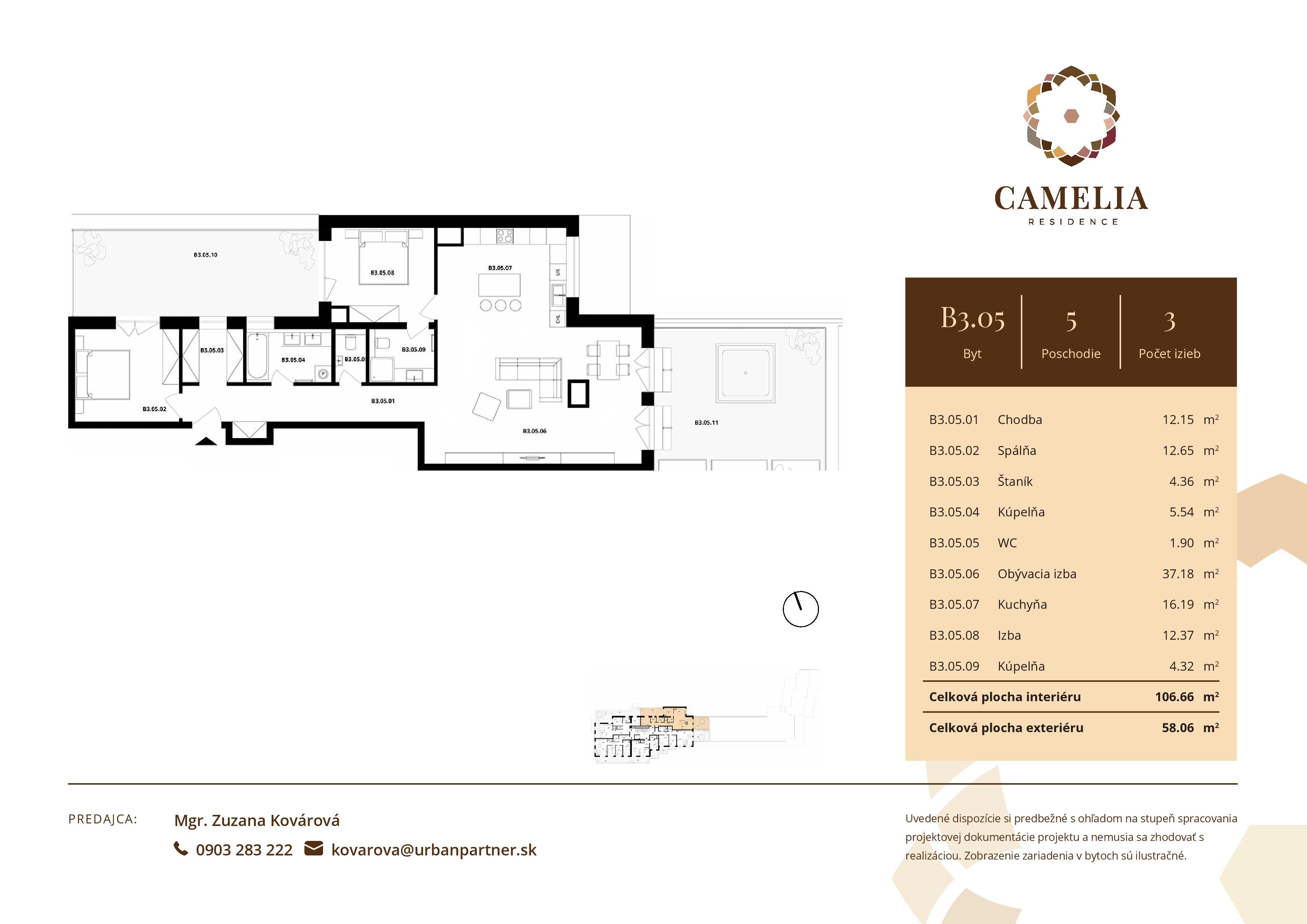Camelia Residence - B3.05 - Pôdorys