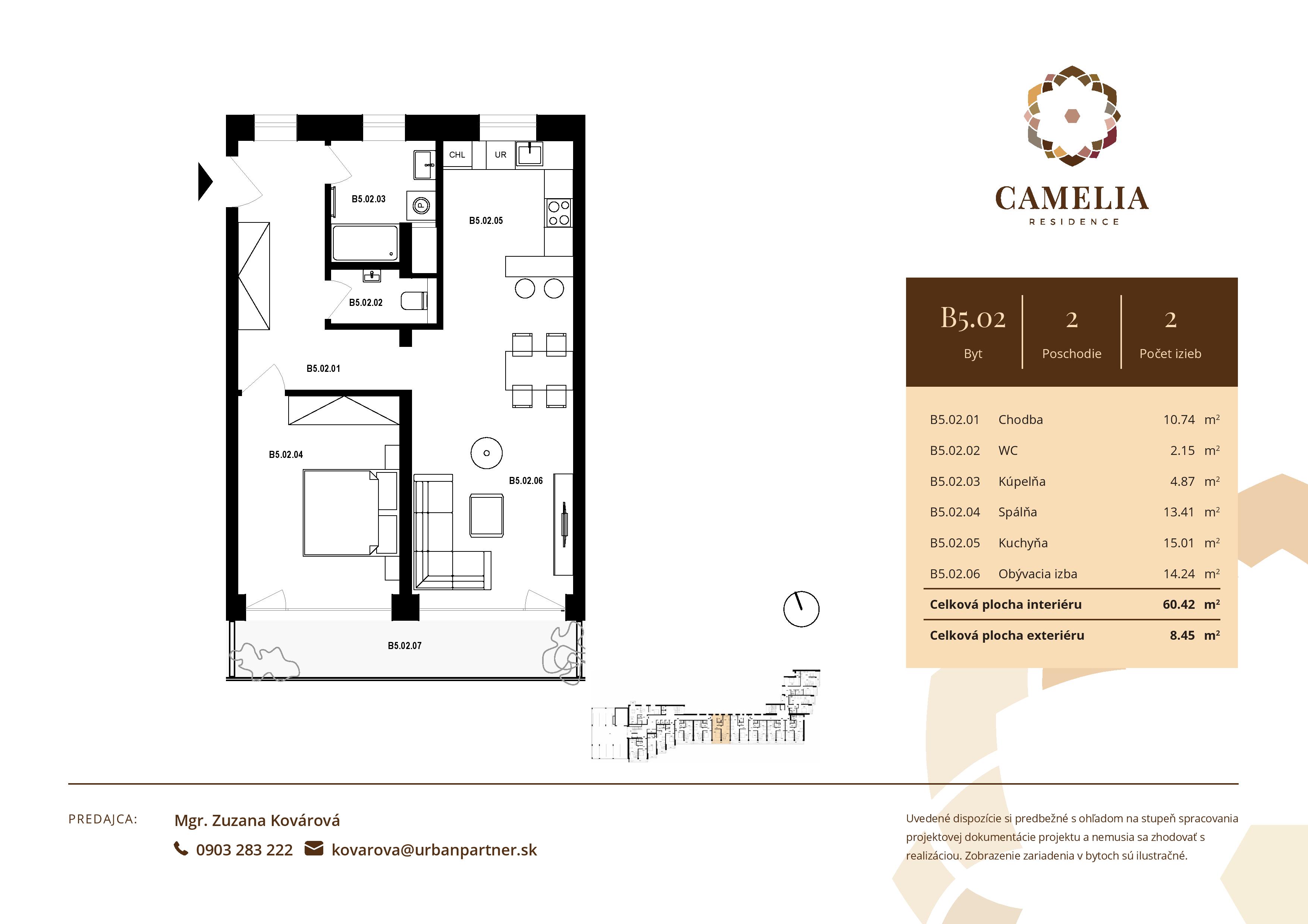 Camelia Residence - B5.02 - Pôdorys