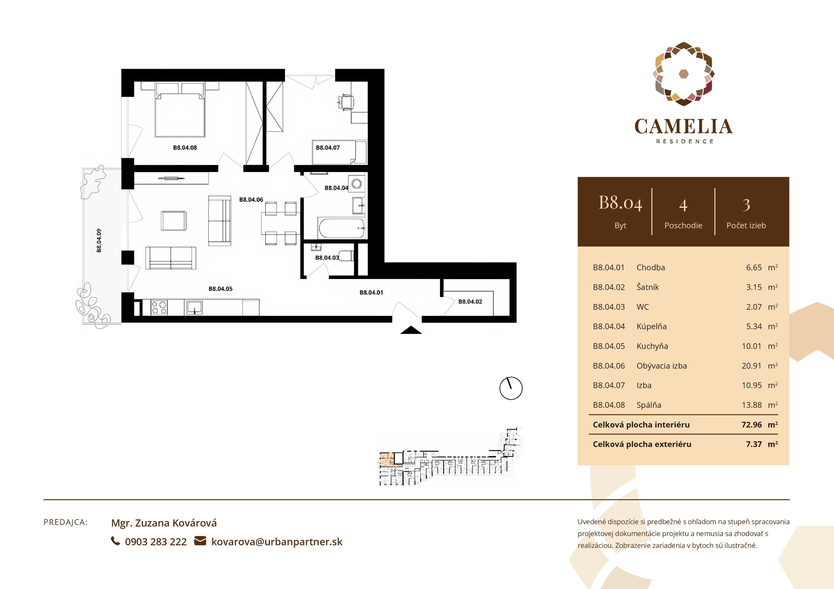 Camelia Residence - B8.04 - Pôdorys