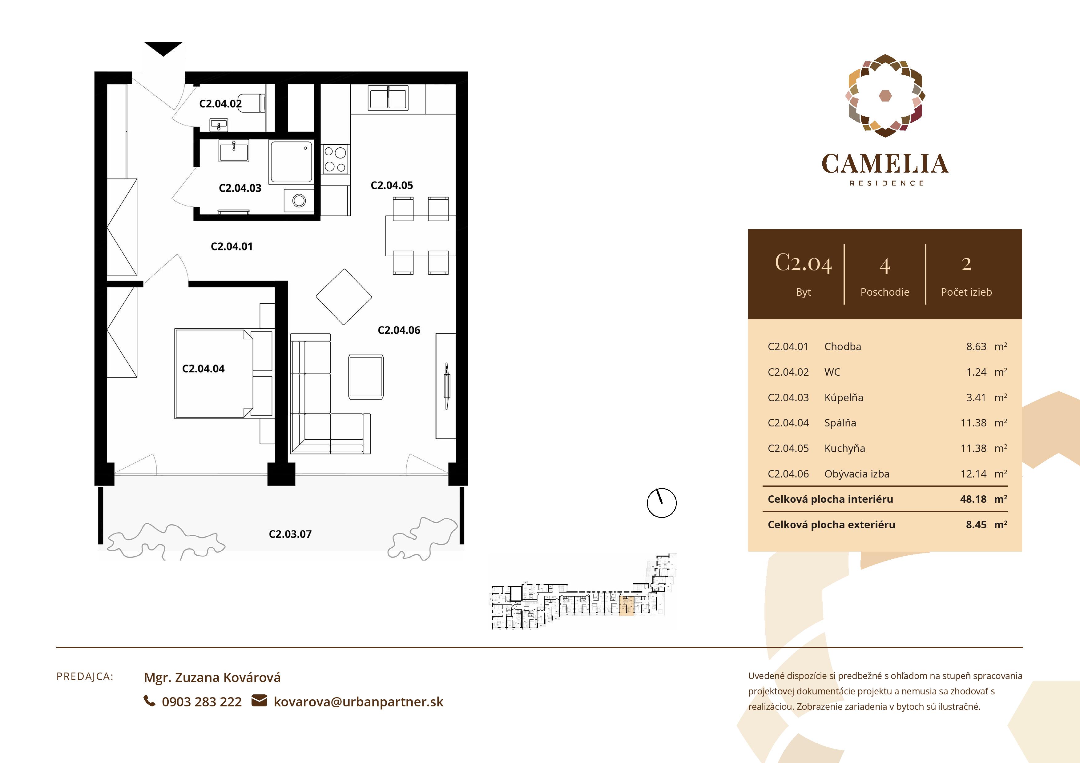 Camelia Residence - C2.04 - Pôdorys