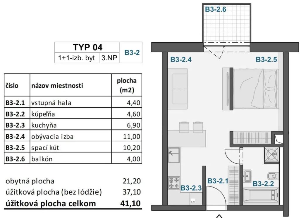 Záhradky - 19.B3-2 - Pôdorys