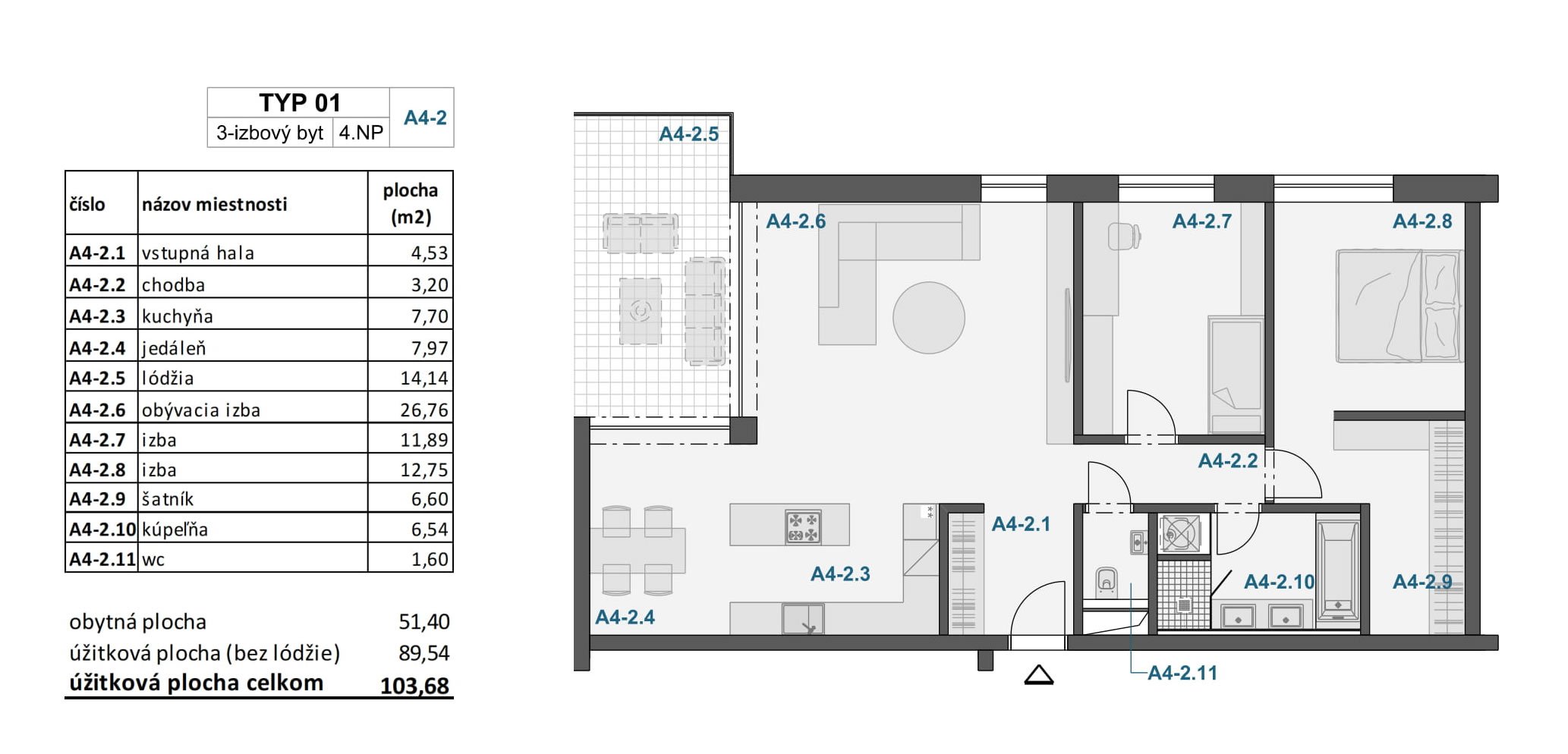 Záhradky - 24.A4-2 - Pôdorys