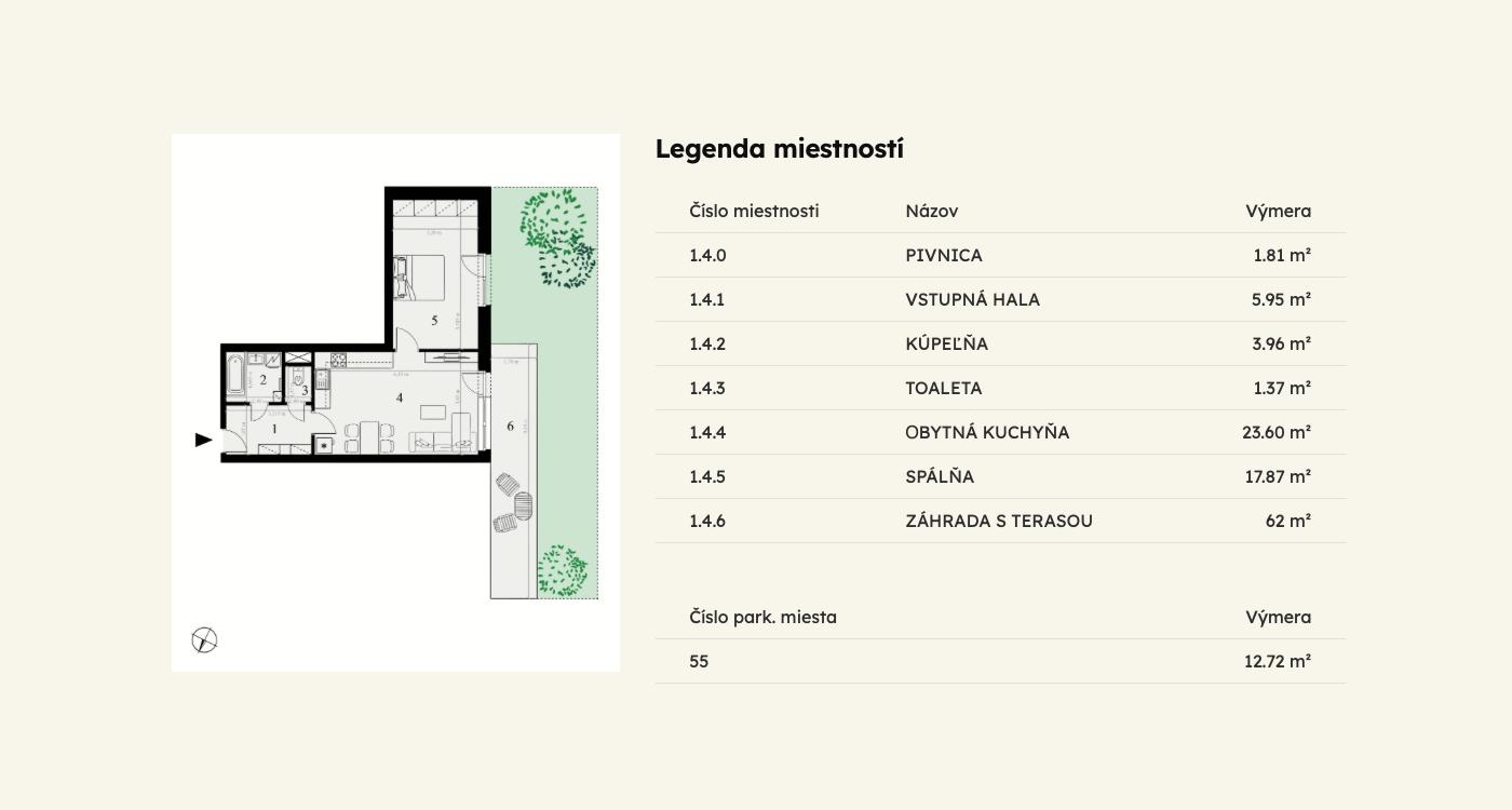 Selanky - B-1.4 - Pôdorys