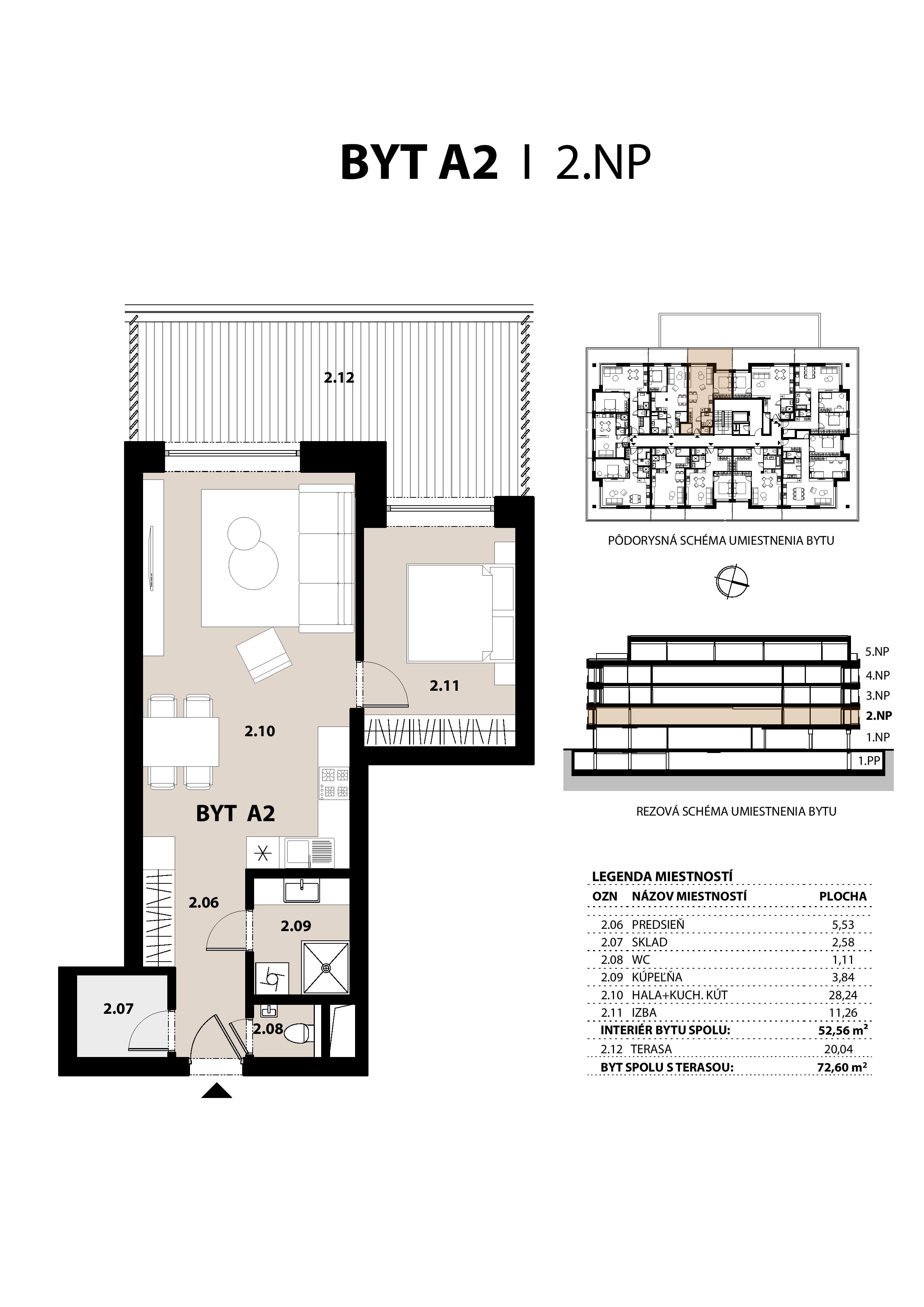 ALFA City Residence - A2 - Pôdorys