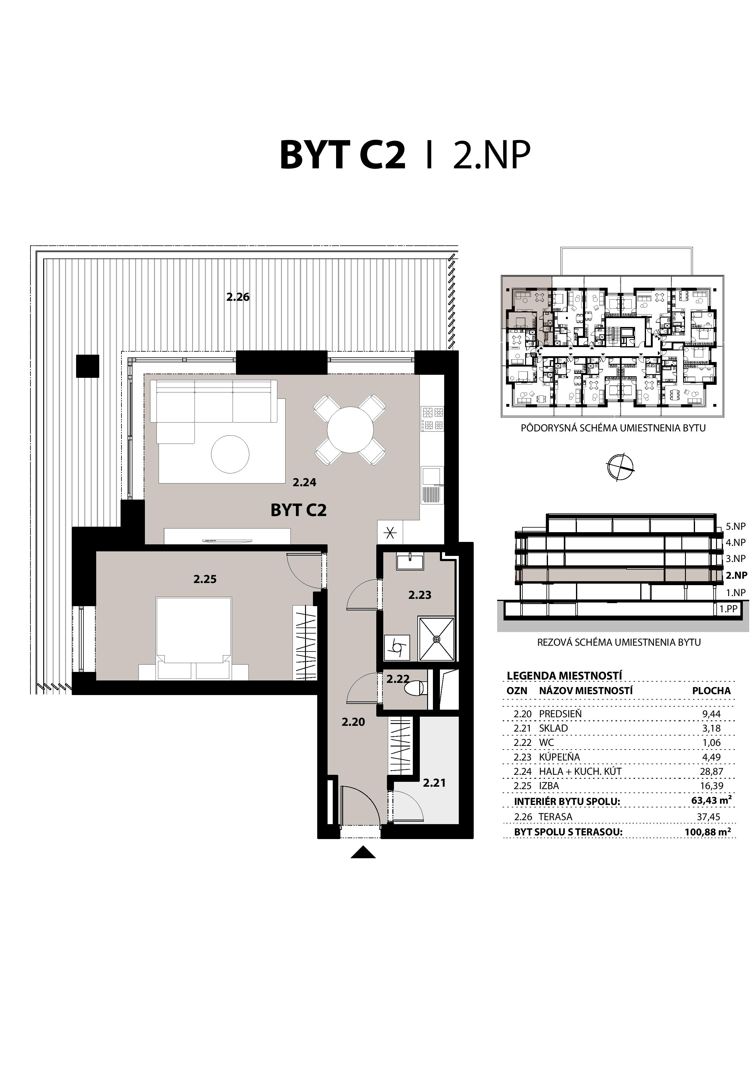 ALFA City Residence - C2 - Pôdorys