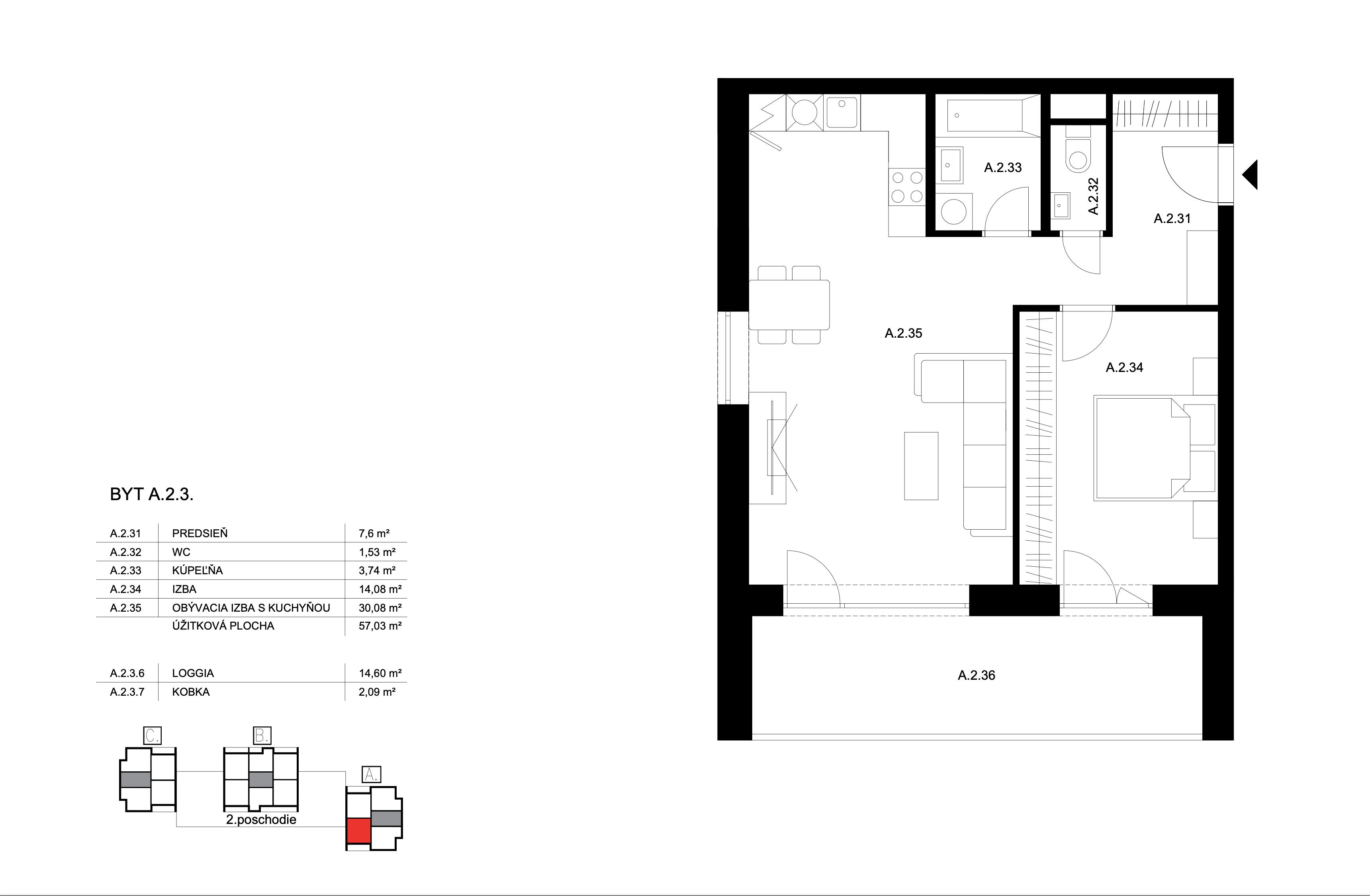 Bell Residence - A.2.3 - Pôdorys