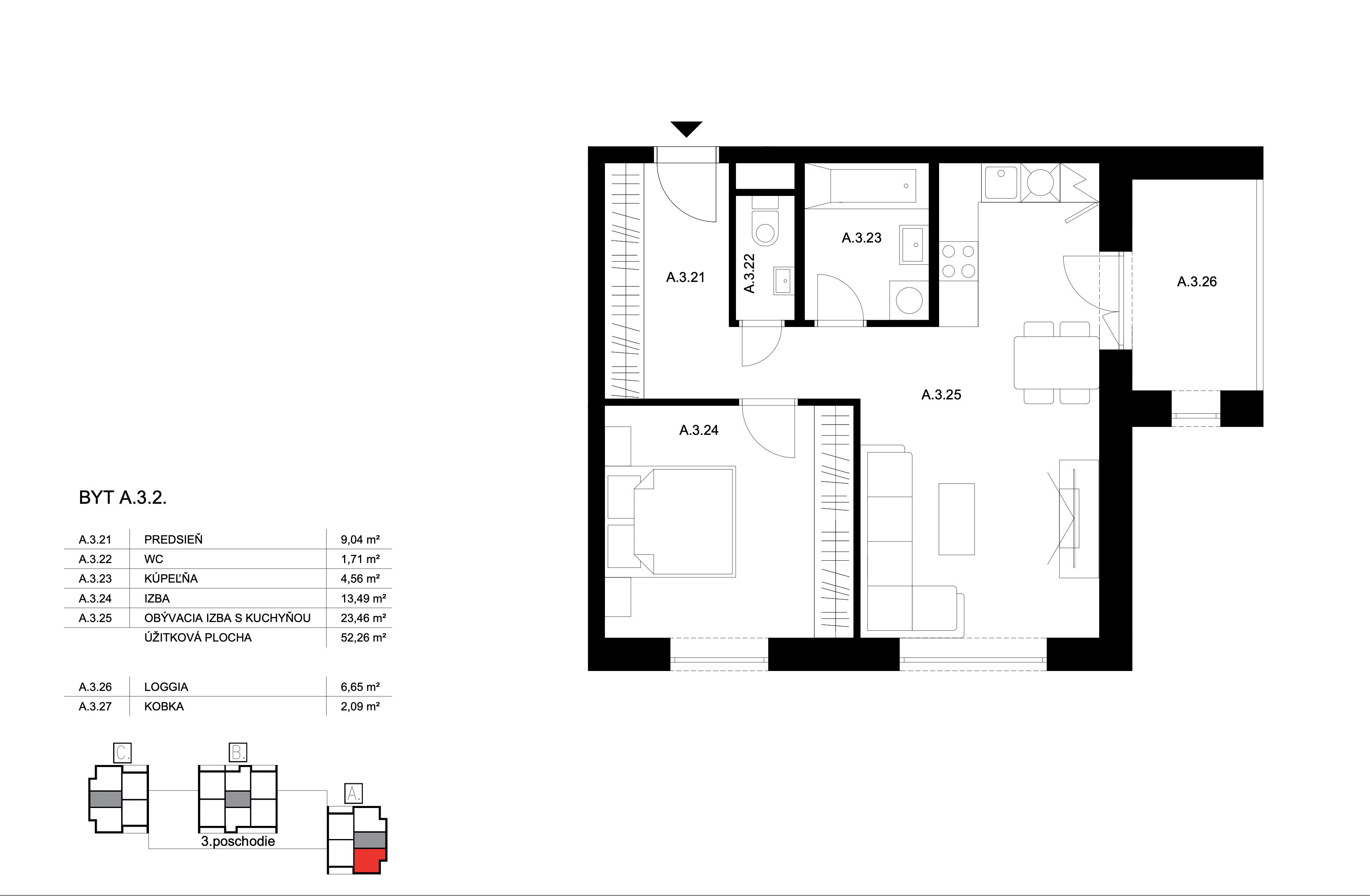 Bell Residence - A.3.2 - Pôdorys