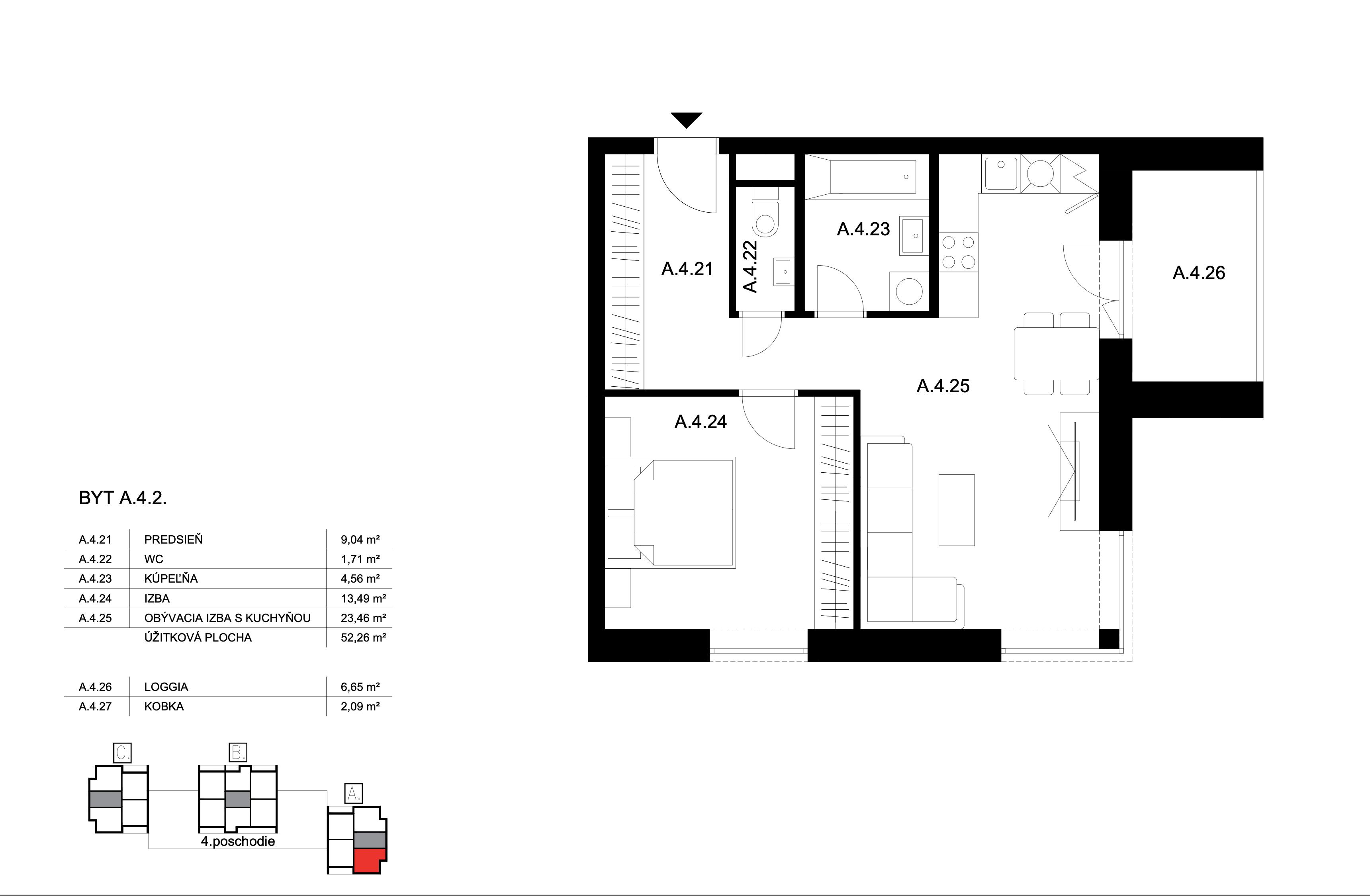 Bell Residence - A.4.2 - Pôdorys
