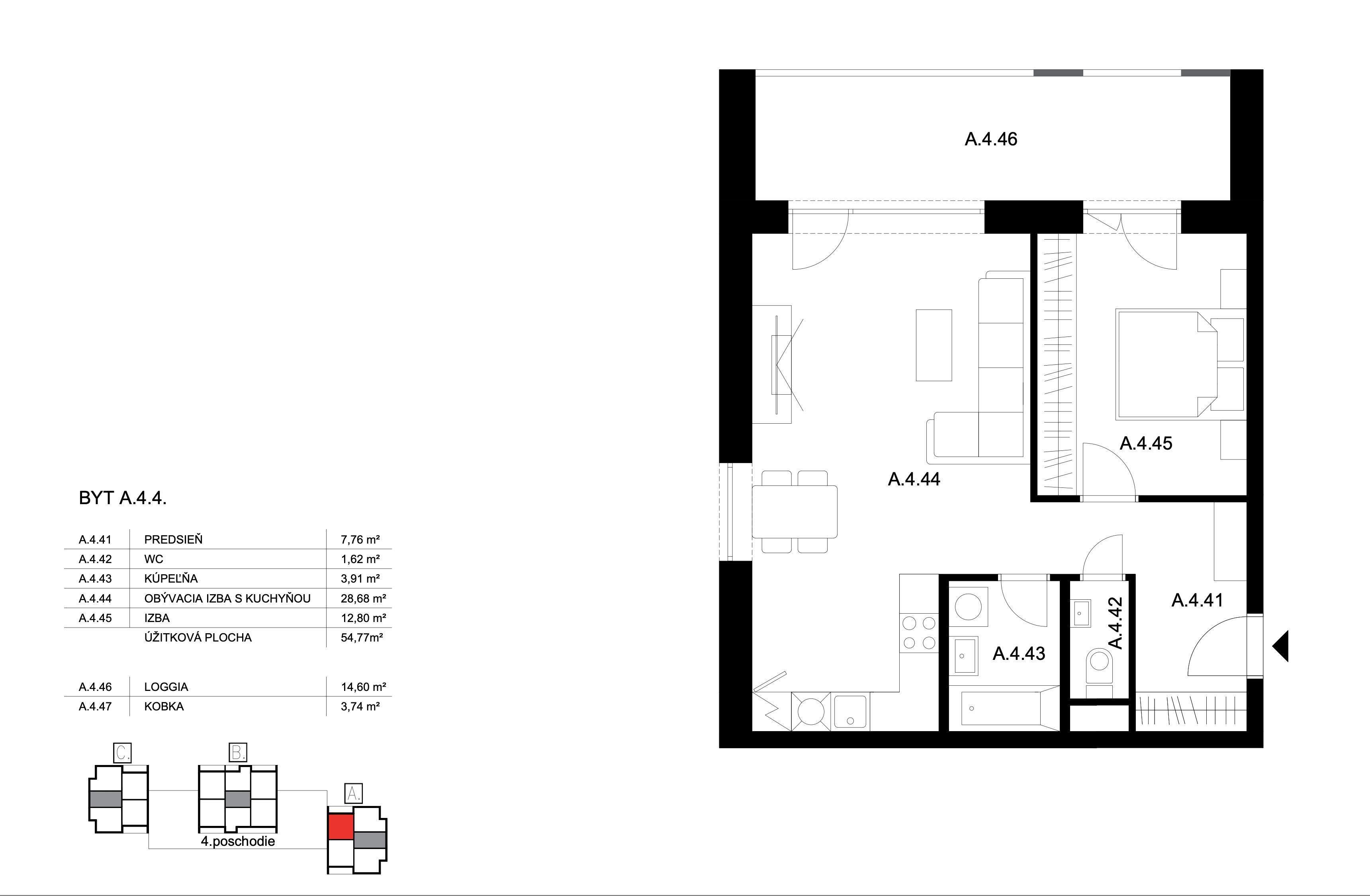 Bell Residence - A.4.4 - Pôdorys