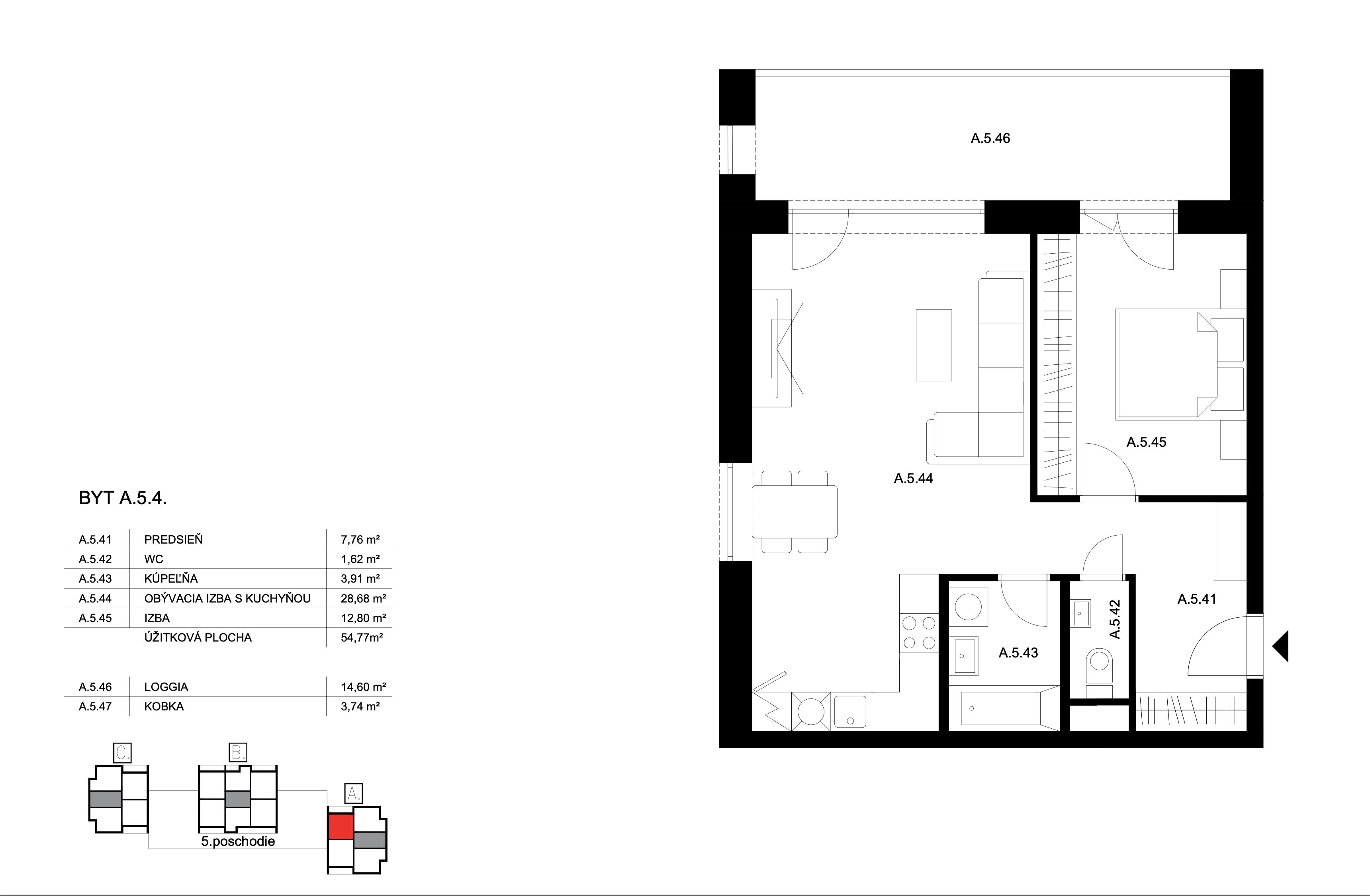 Bell Residence - A.5.4 - Pôdorys