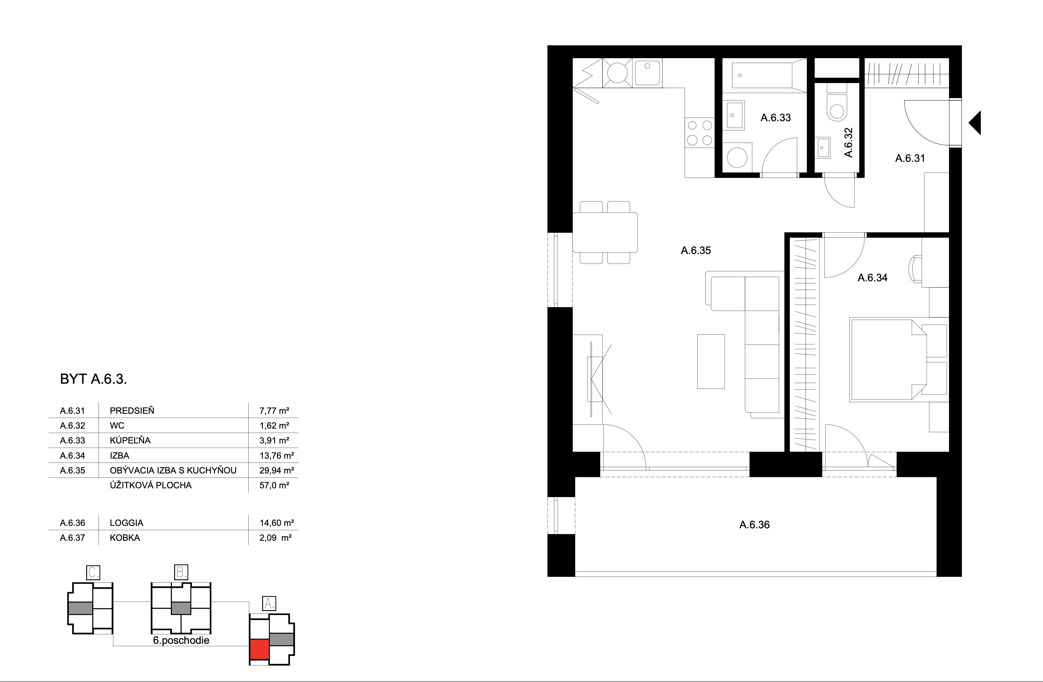Bell Residence - A.6.3 - Pôdorys