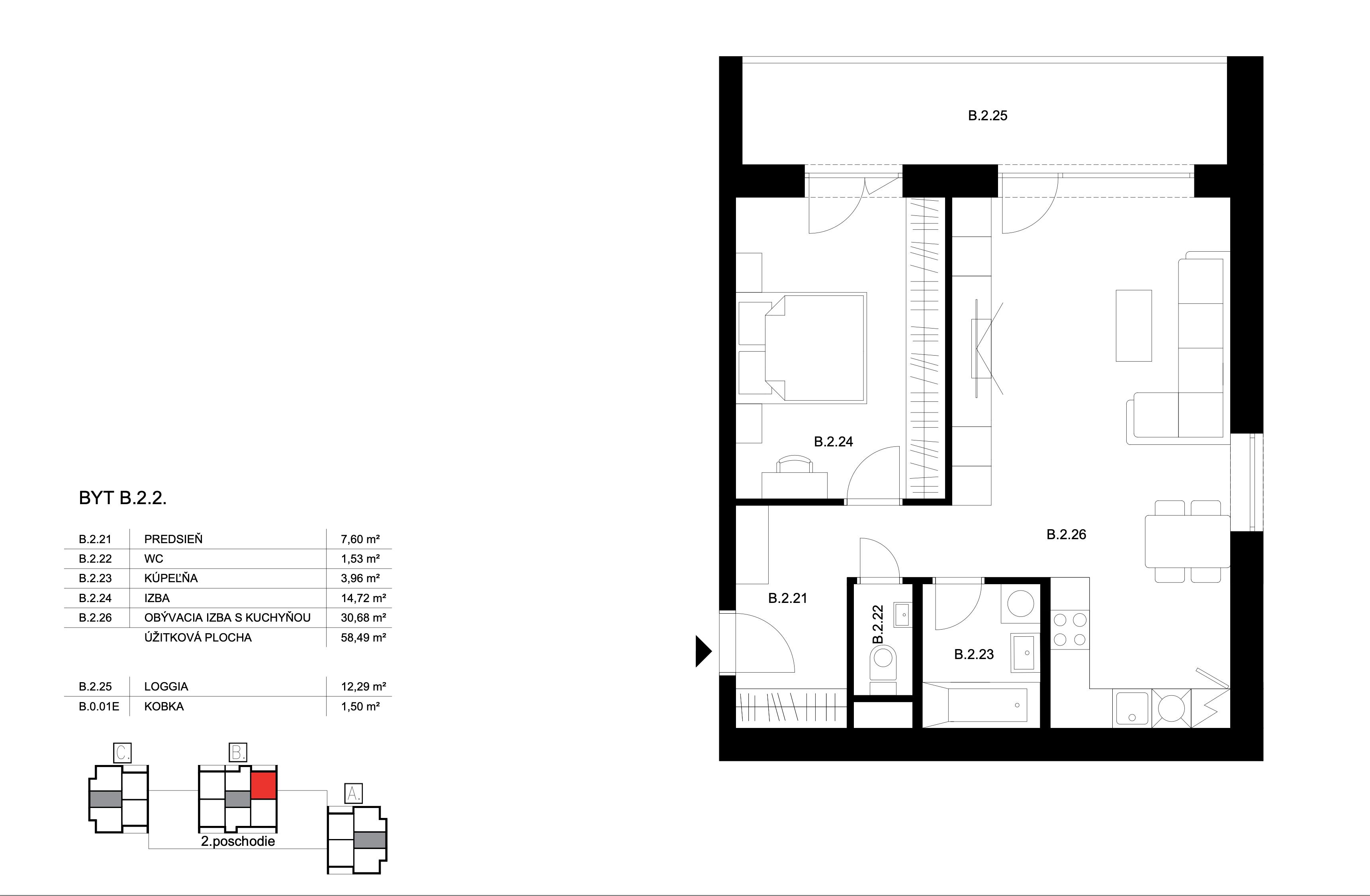 Bell Residence - B.2.2 - Pôdorys