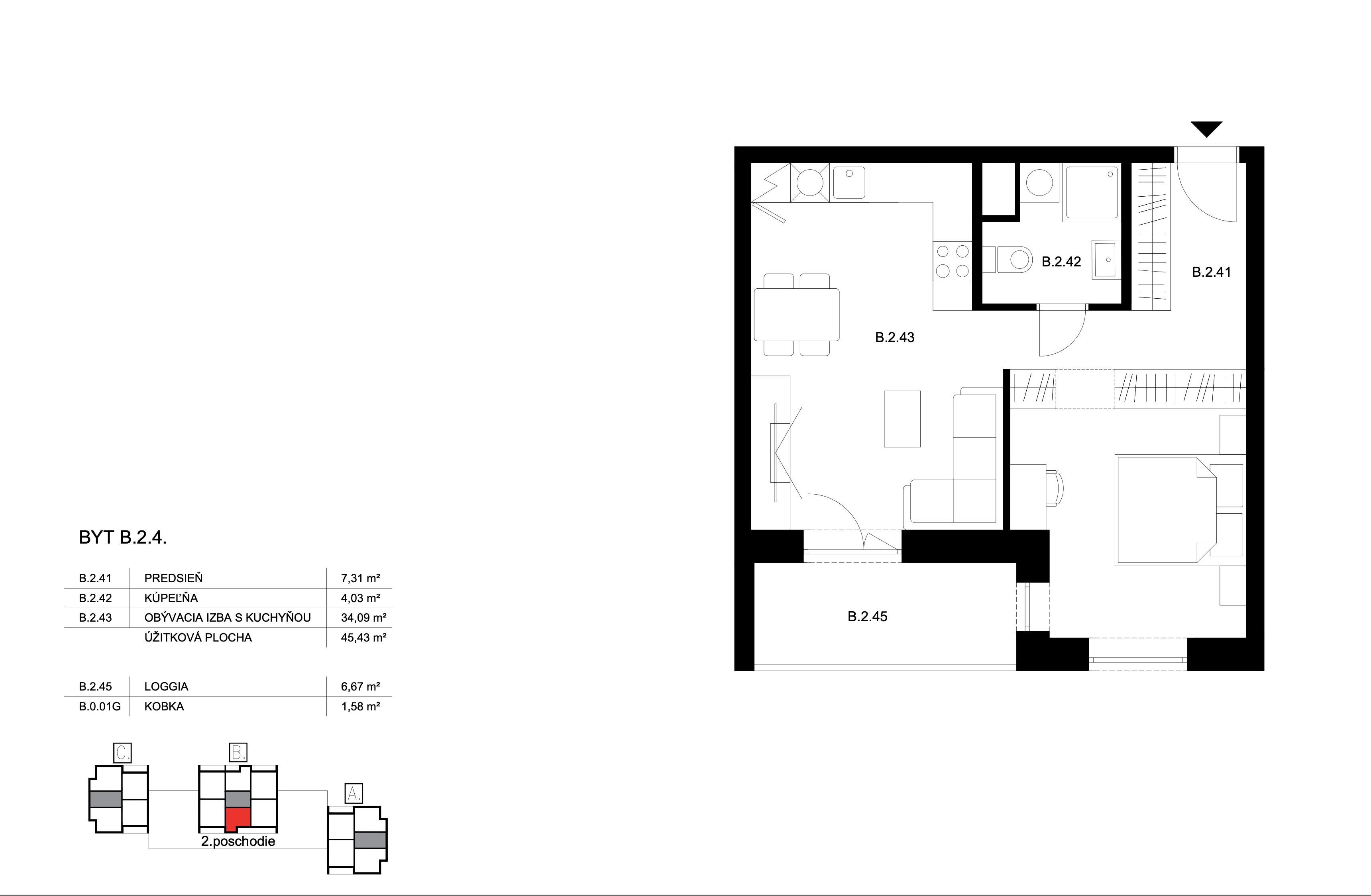 Bell Residence - B.2.4 - Pôdorys