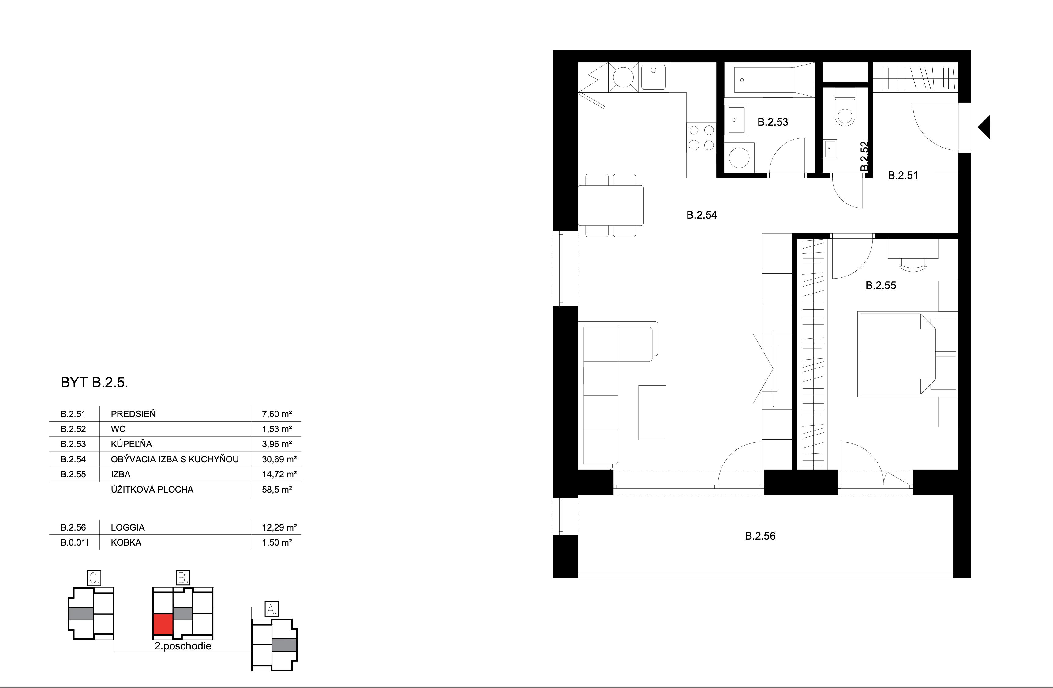 Bell Residence - B.2.5 - Pôdorys
