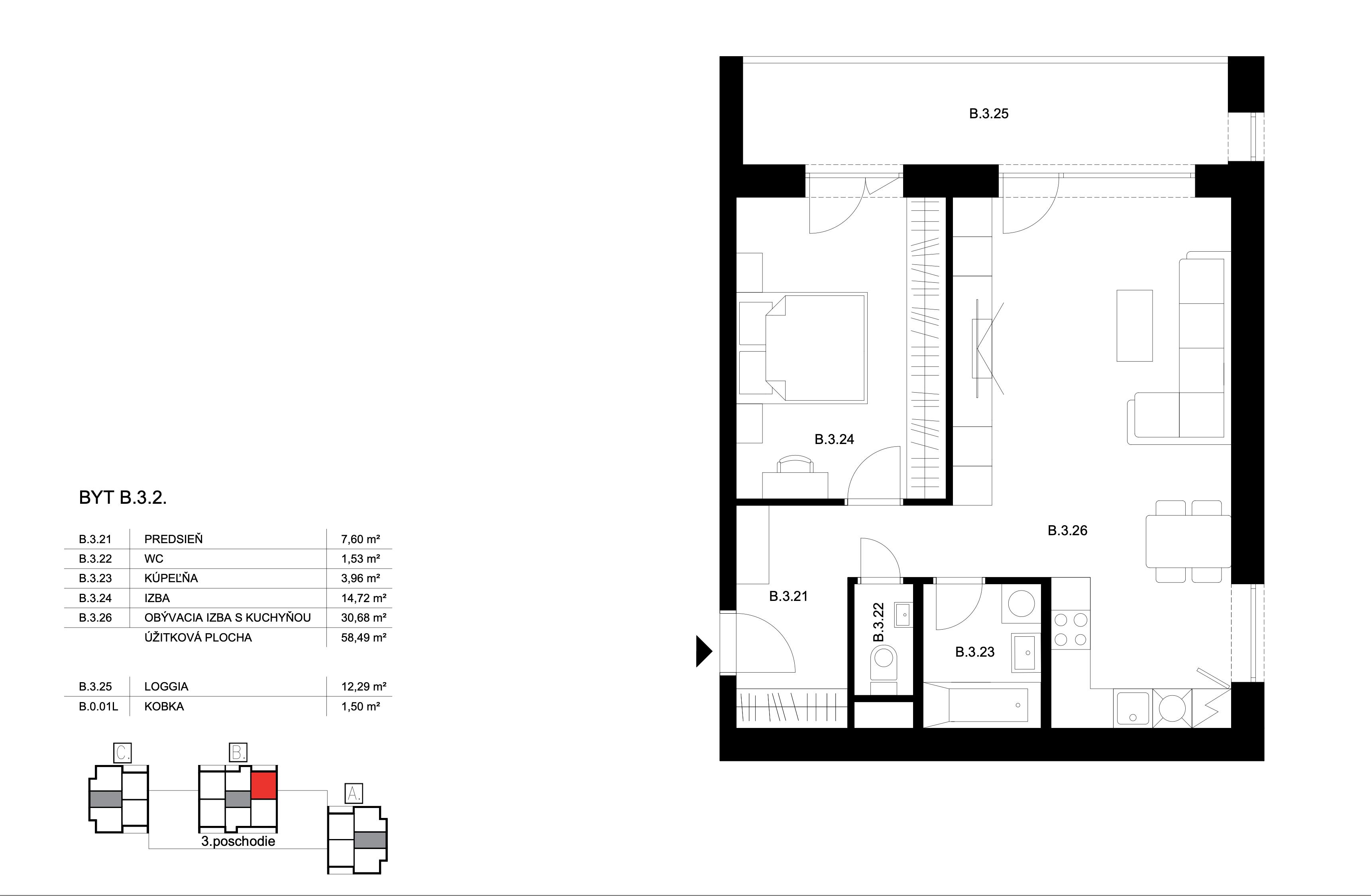 Bell Residence - B.3.2 - Pôdorys