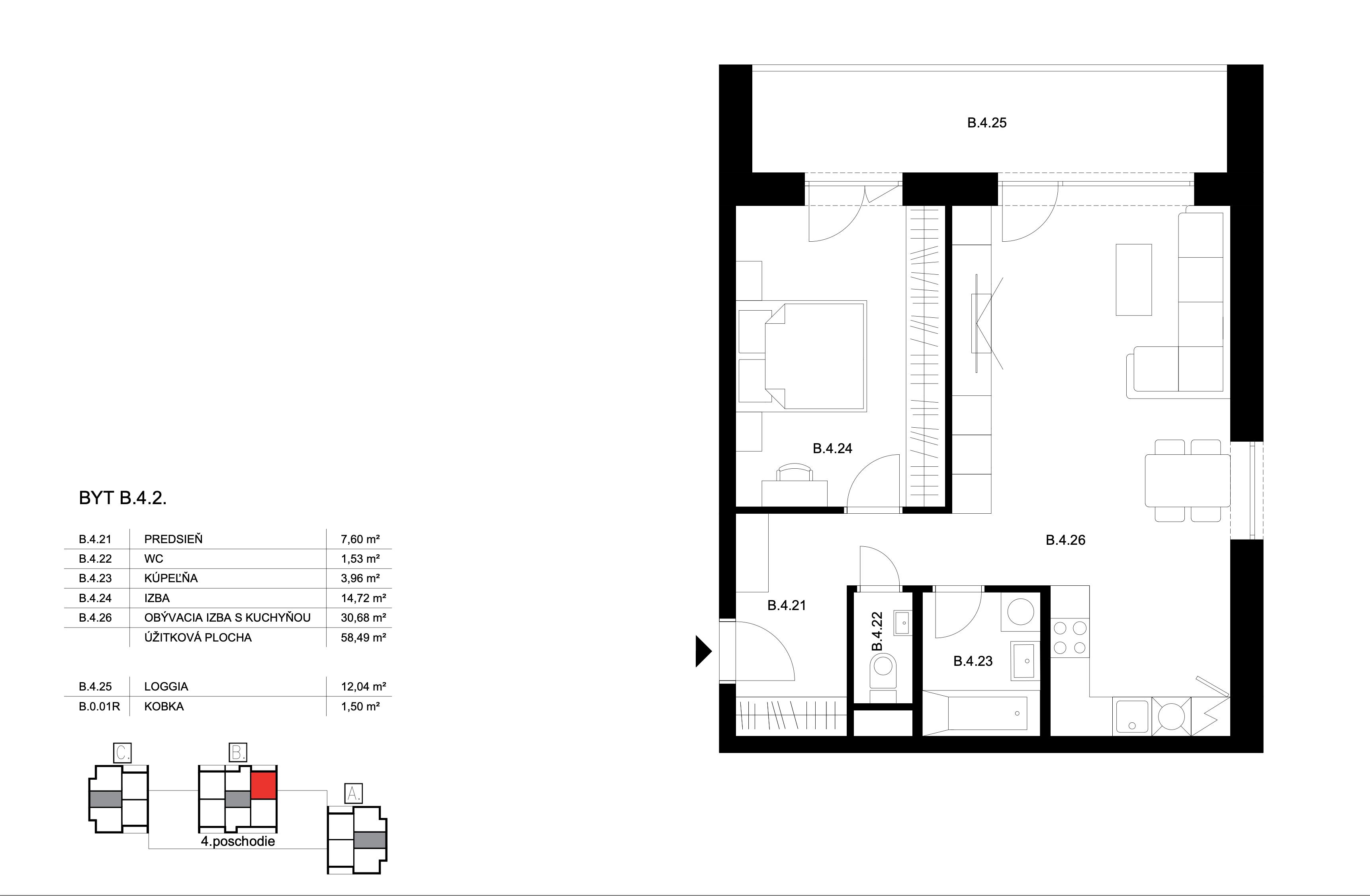 Bell Residence - B.4.2 - Pôdorys