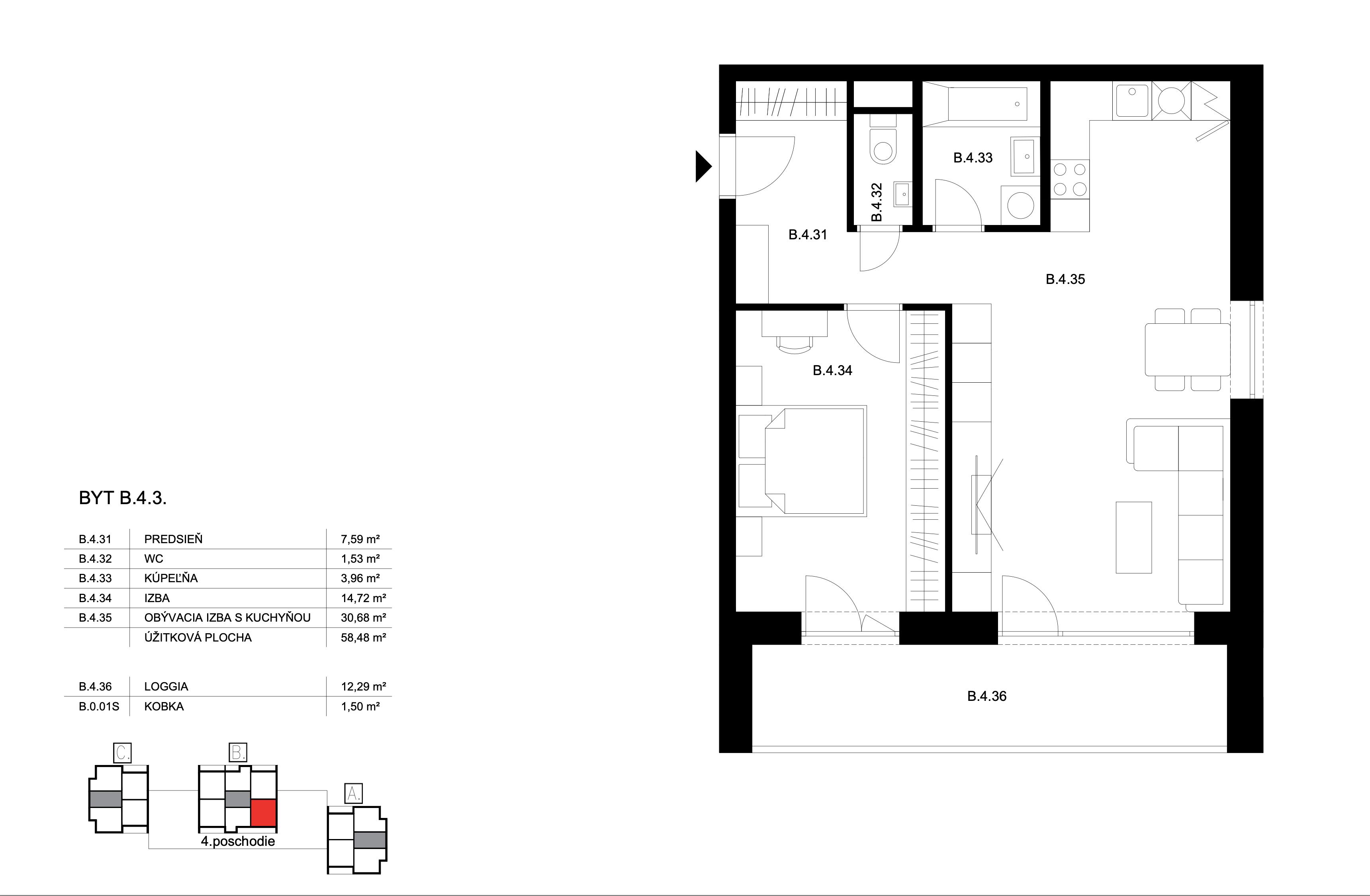 Bell Residence - B.4.3 - Pôdorys