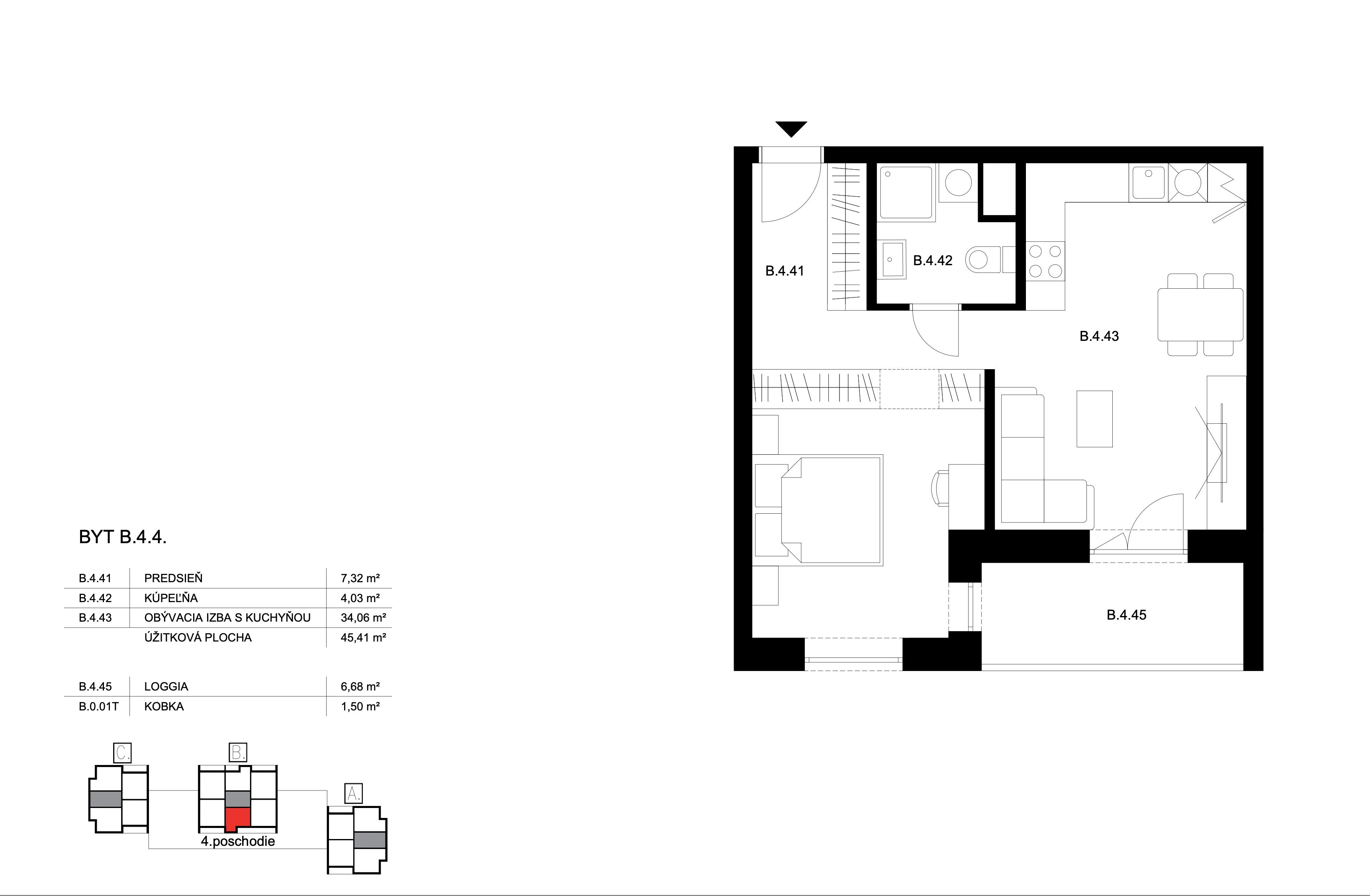 Bell Residence - B.4.4 - Pôdorys