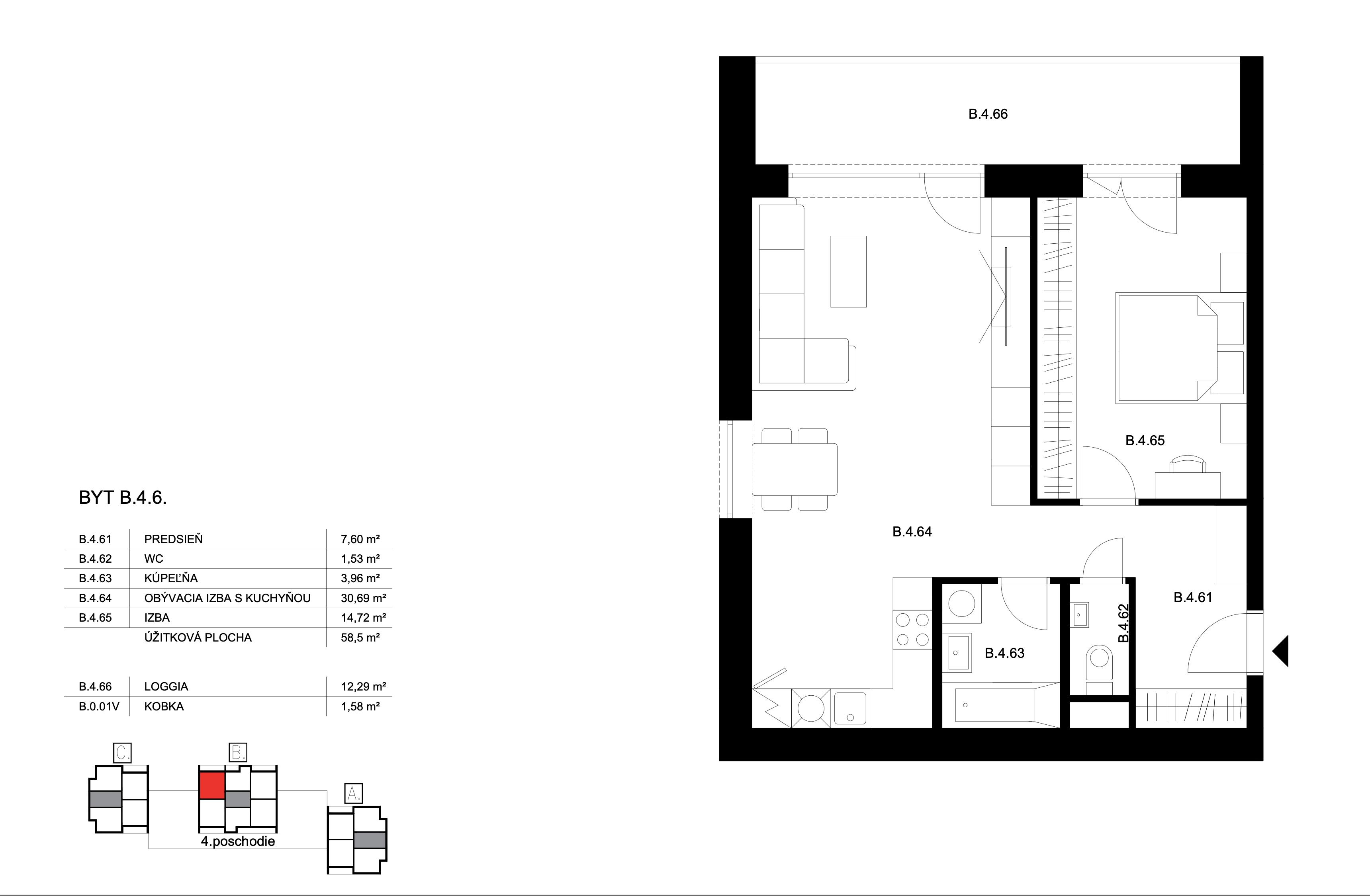 Bell Residence - B.4.6 - Pôdorys