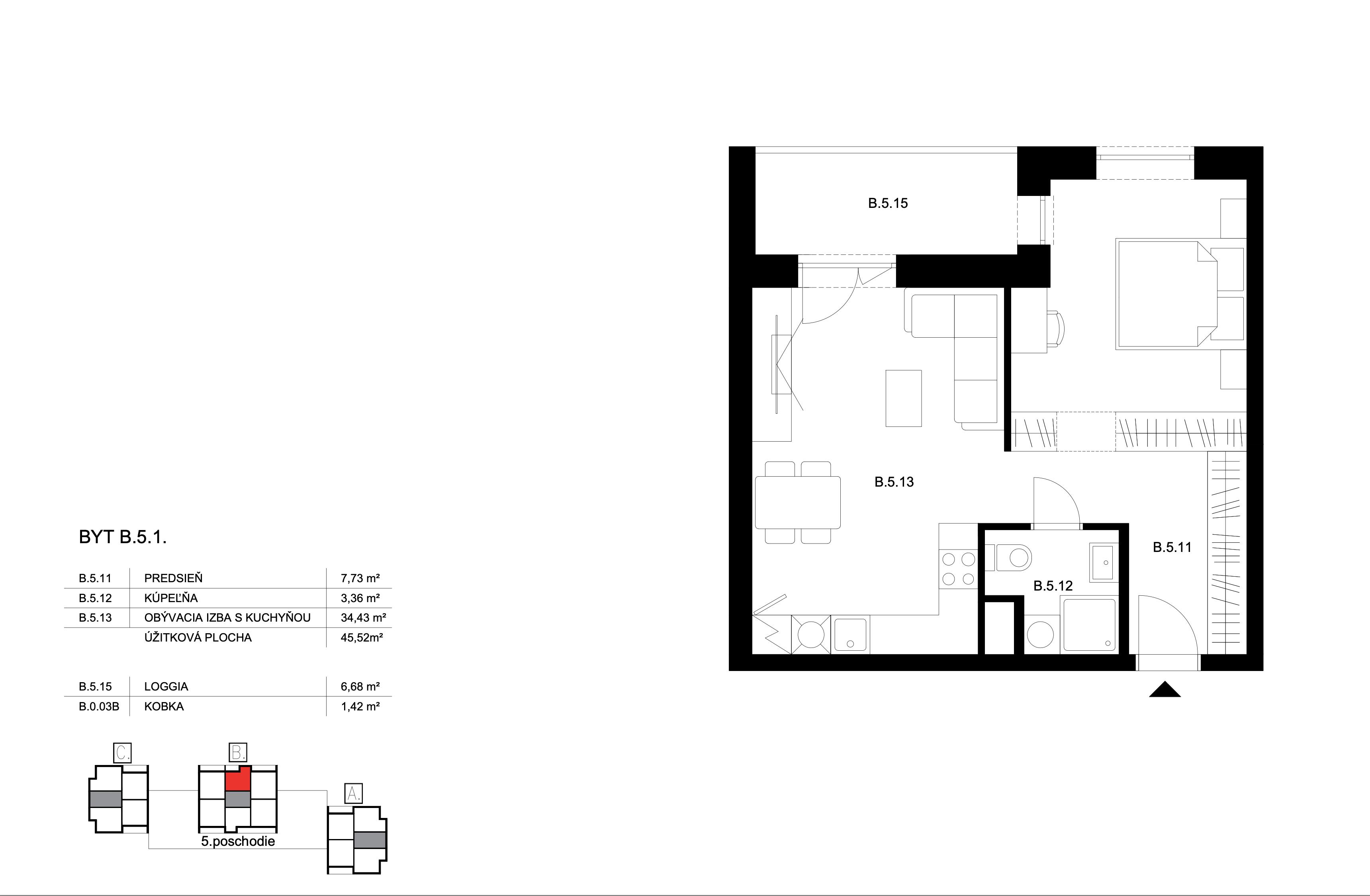 Bell Residence - B.5.1 - Pôdorys