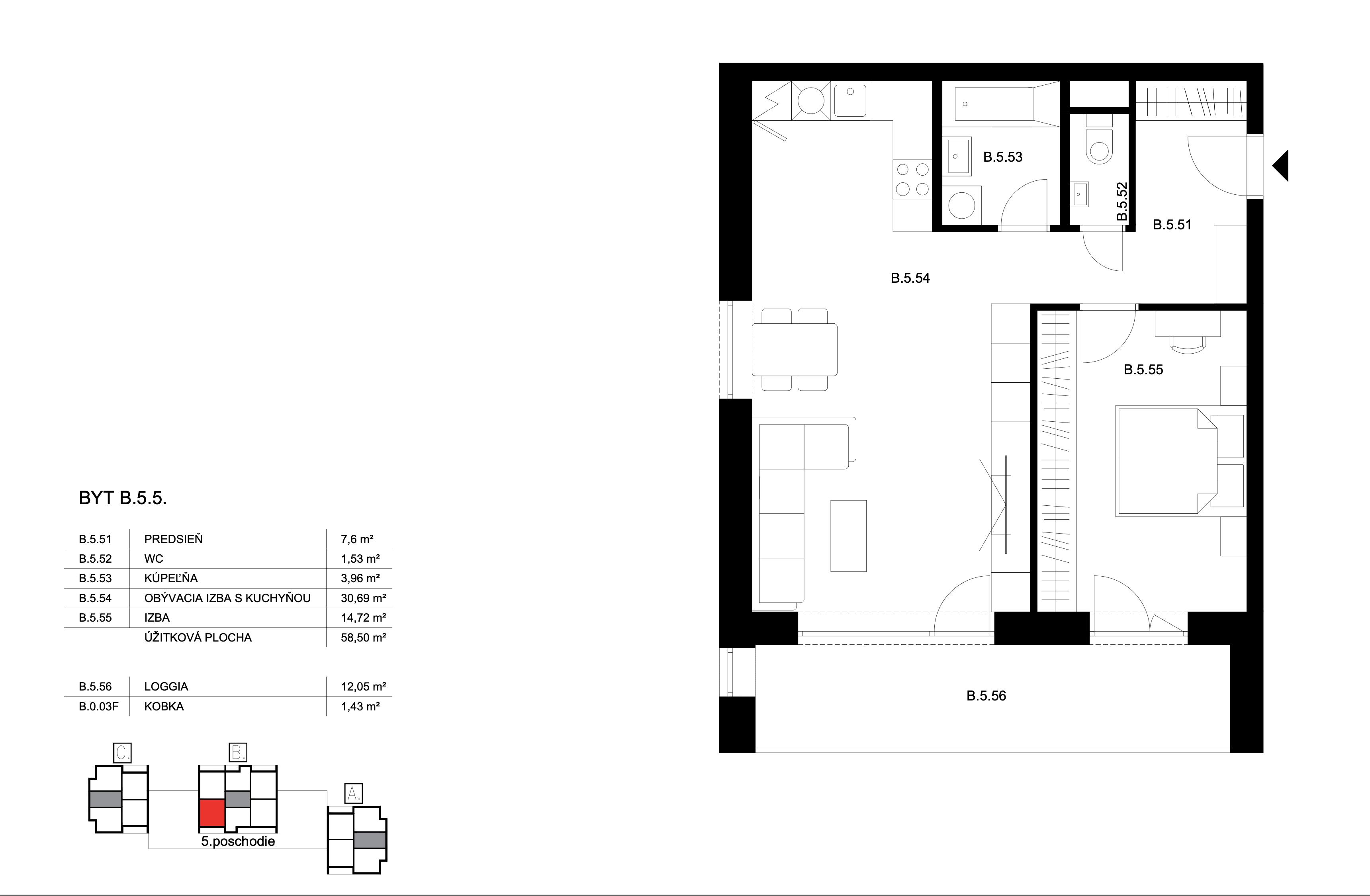 Bell Residence - B.5.5 - Pôdorys