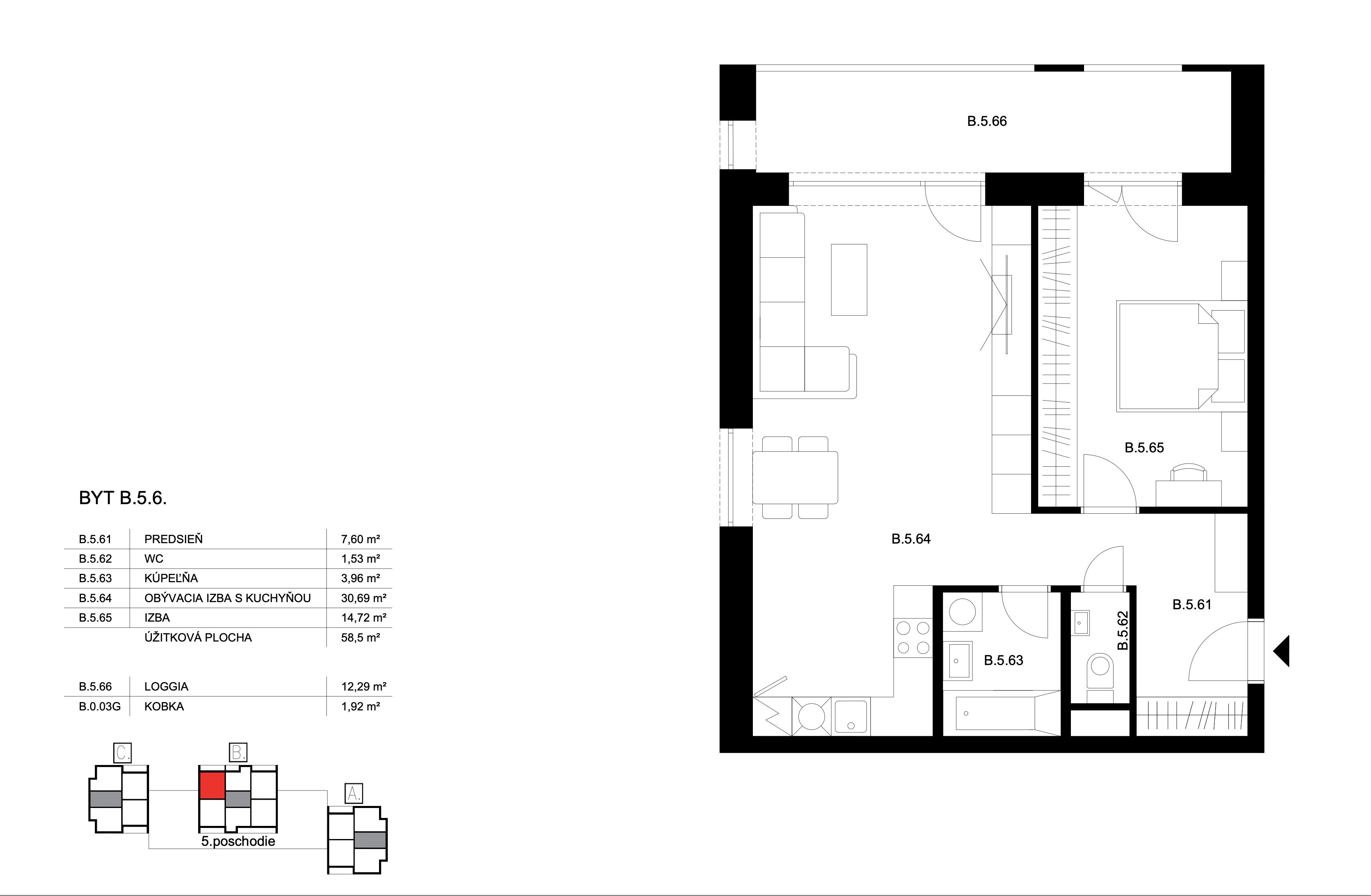 Bell Residence - B.5.6 - Pôdorys
