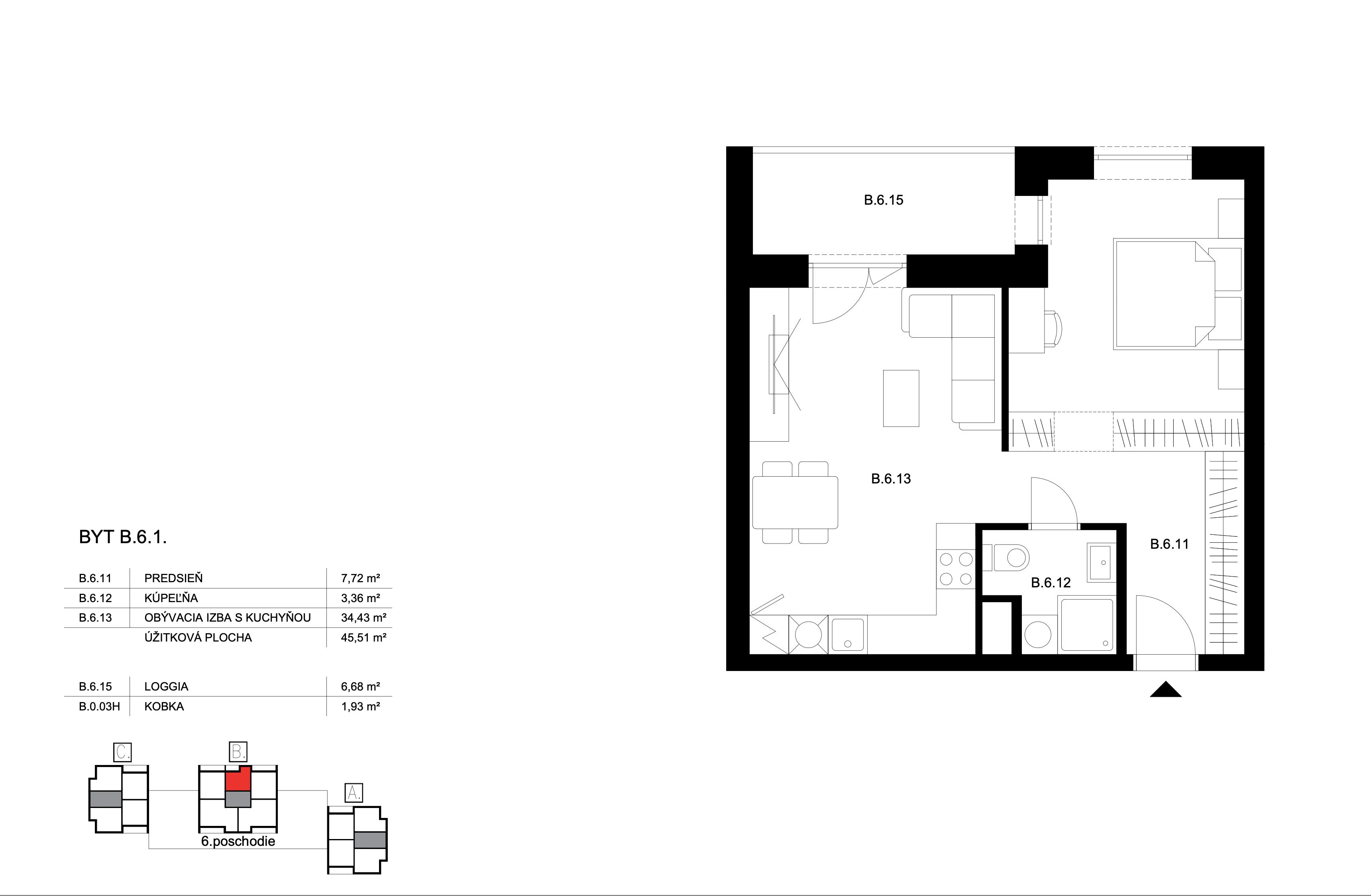 Bell Residence - B.6.1 - Pôdorys